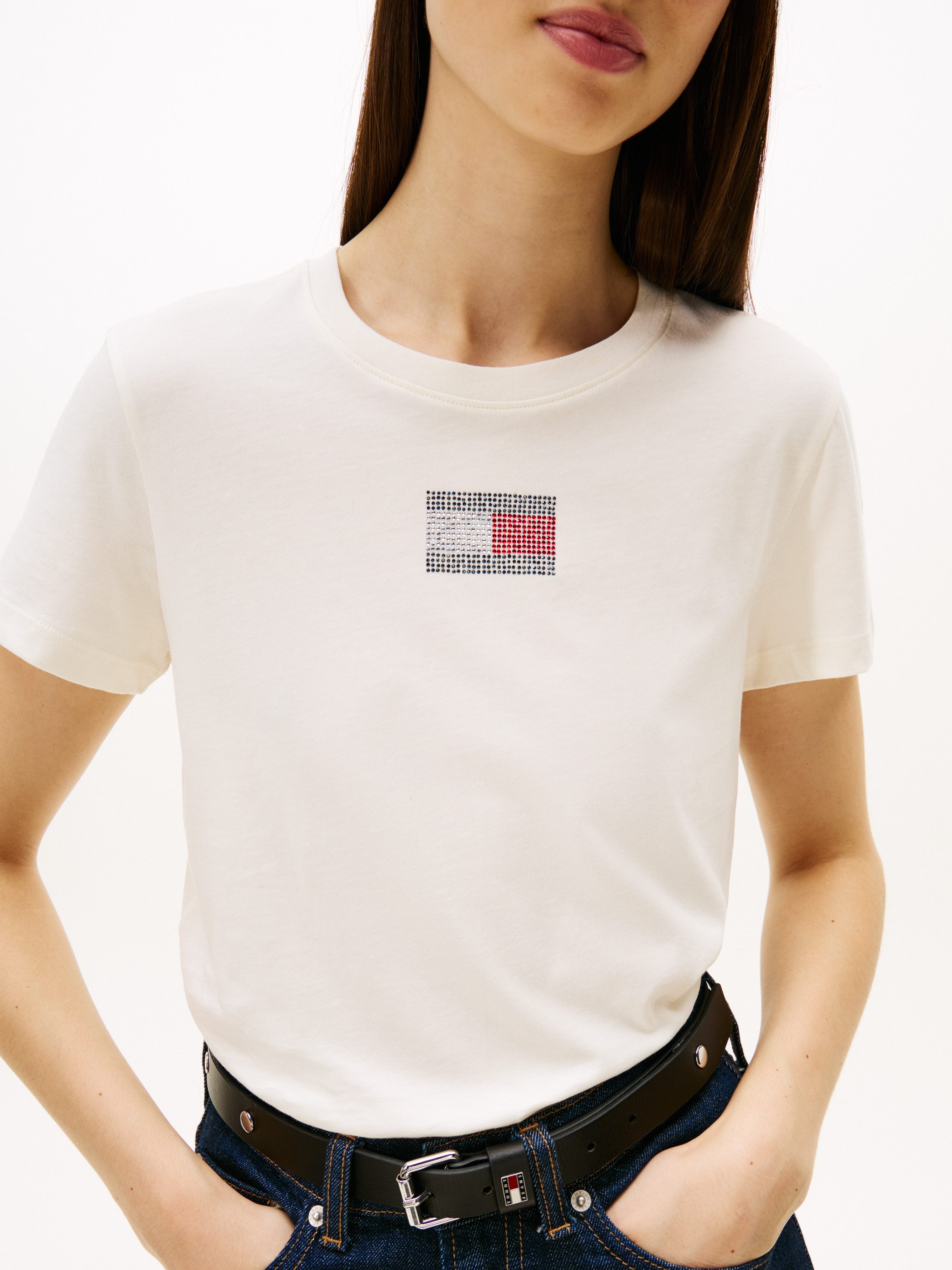 Tommy Jeans Kurzarmshirt TJW REG PARTY FLAG TEE EXT