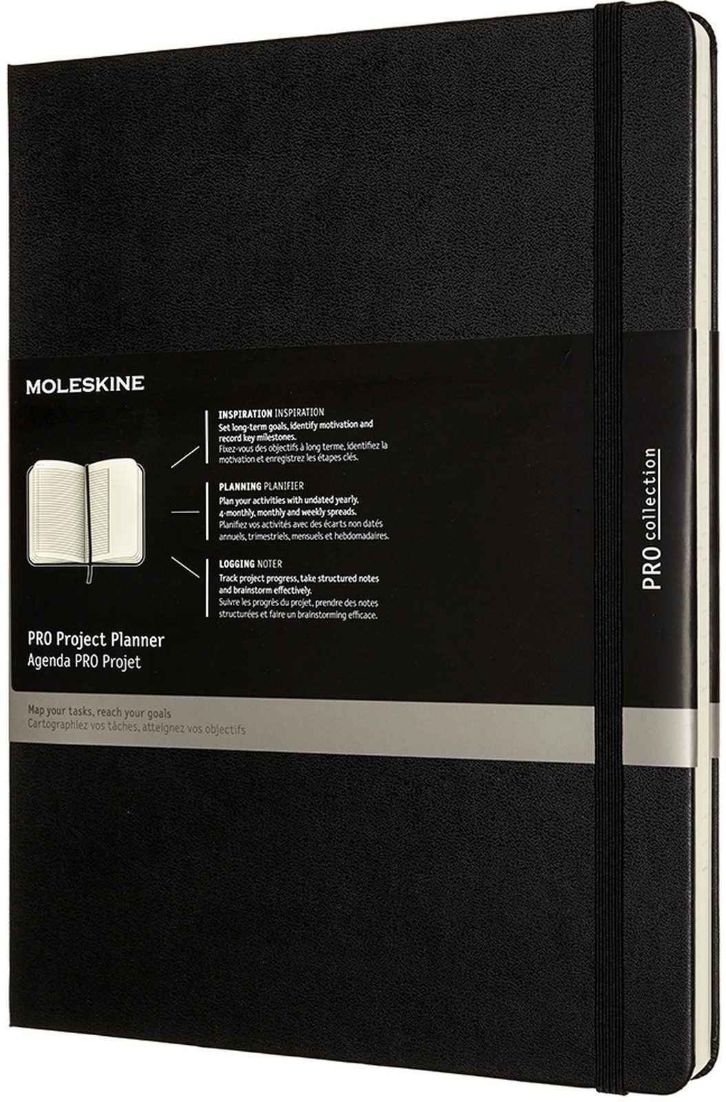 MOLESKINE Buchkalender Pro Projekt-Planer XL 19x25cm Hardcover schwarz