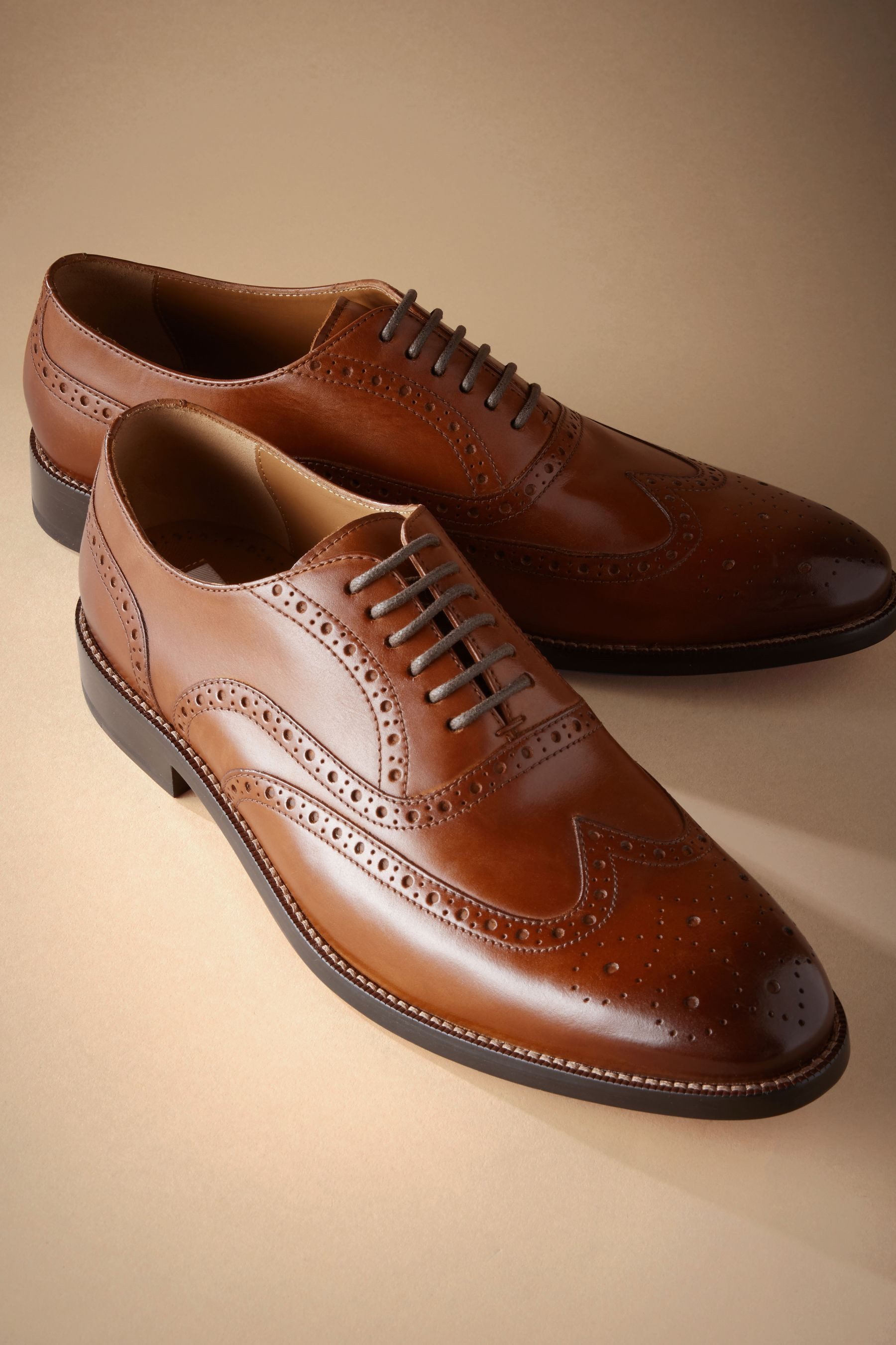 Next Signature Brogues aus italienischem Leder Budapester (1-tlg)