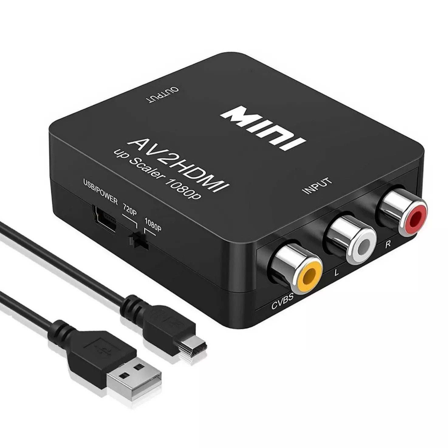 Revinta AV zu HDMI Адаптери Konverter Full HD 1080P Video Audio 3RCA HDMI Аудио адаптер