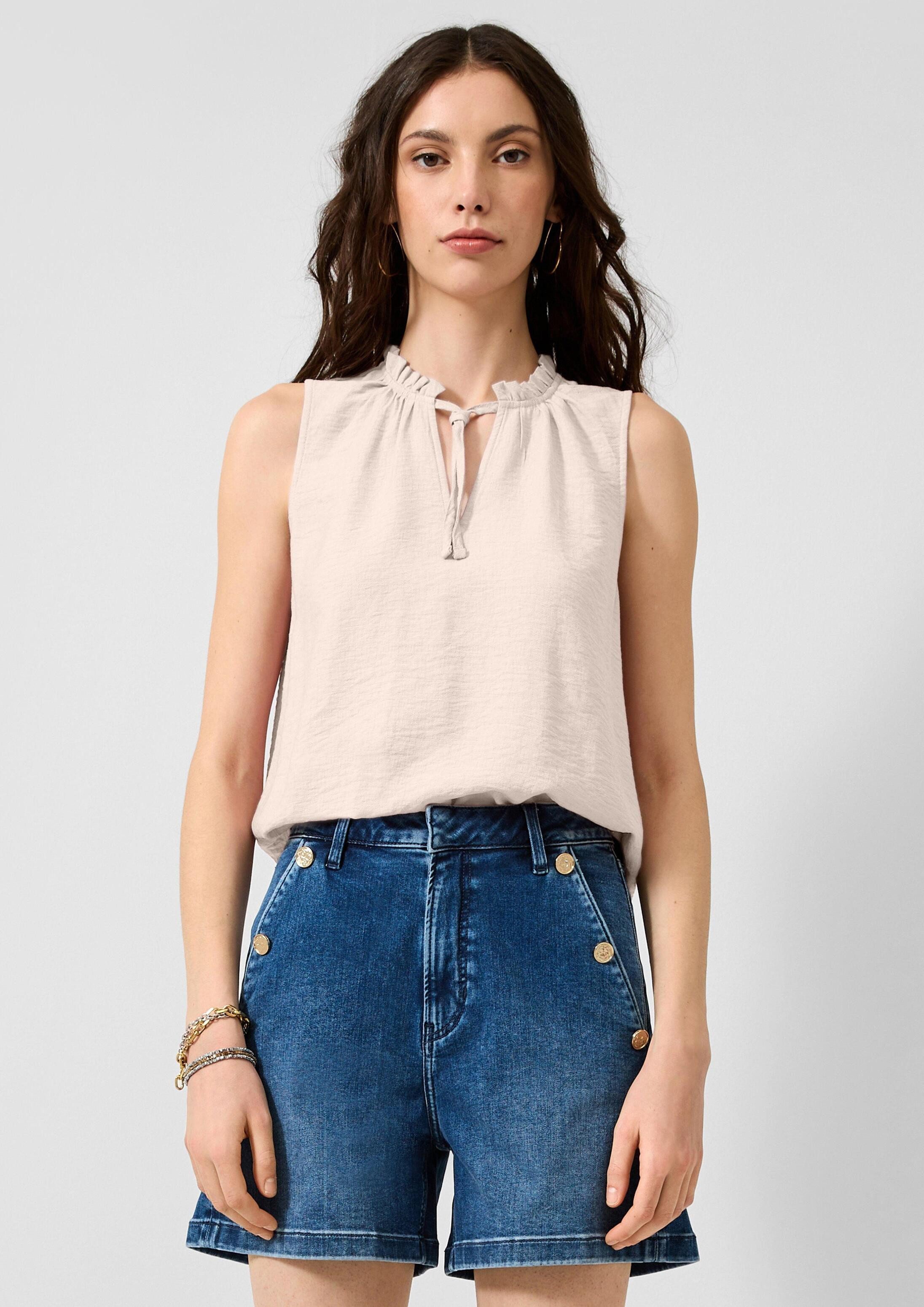 QS Blusentop Bluse Blusentop aus Viskosemix