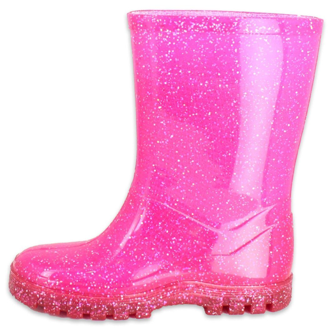 Beck Regenstiefel Glitzer Gummistiefel (für trockene Füße und gute Laune)  wasserdicht, schmale Passform