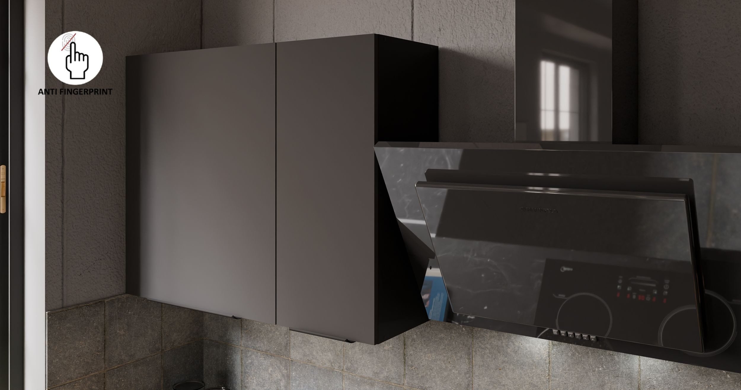 Küchen-Preisbombe Winkelküche ARIA K-BL ECKE 2 Anti Fingerprint Küche Küchenzeile Eckküche
