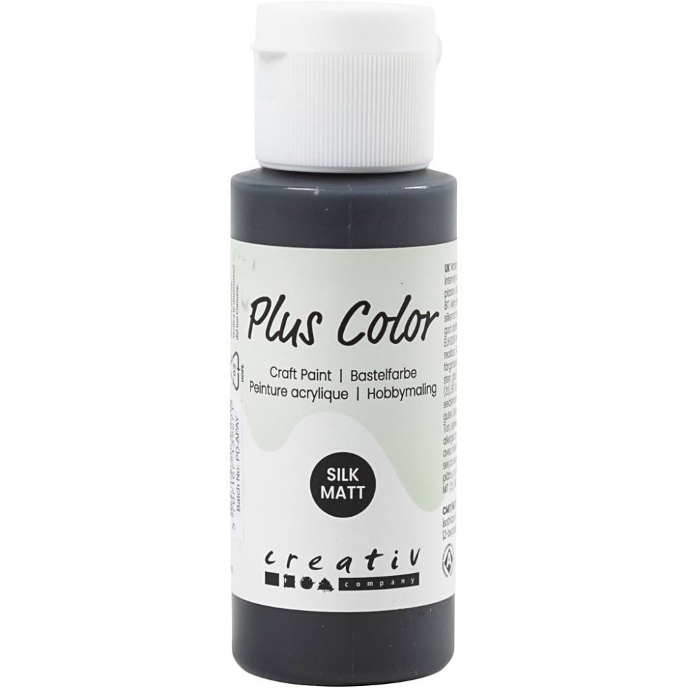 creativ company Acrylfarbe Plus Color Bastelfarbe Schwarz
