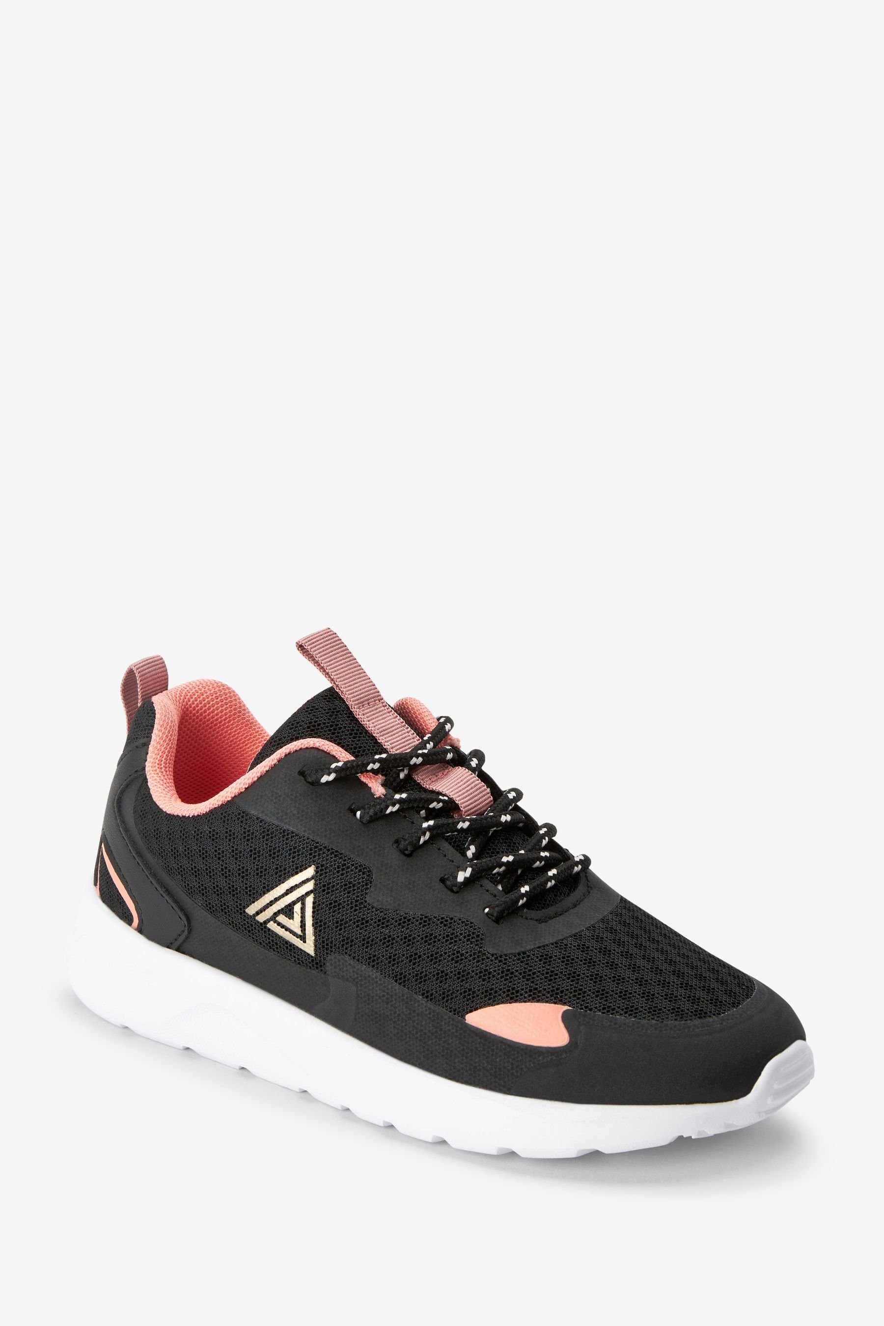 Next Schnürsneaker, weite Passform Sneaker (1-tlg) Black/Coral