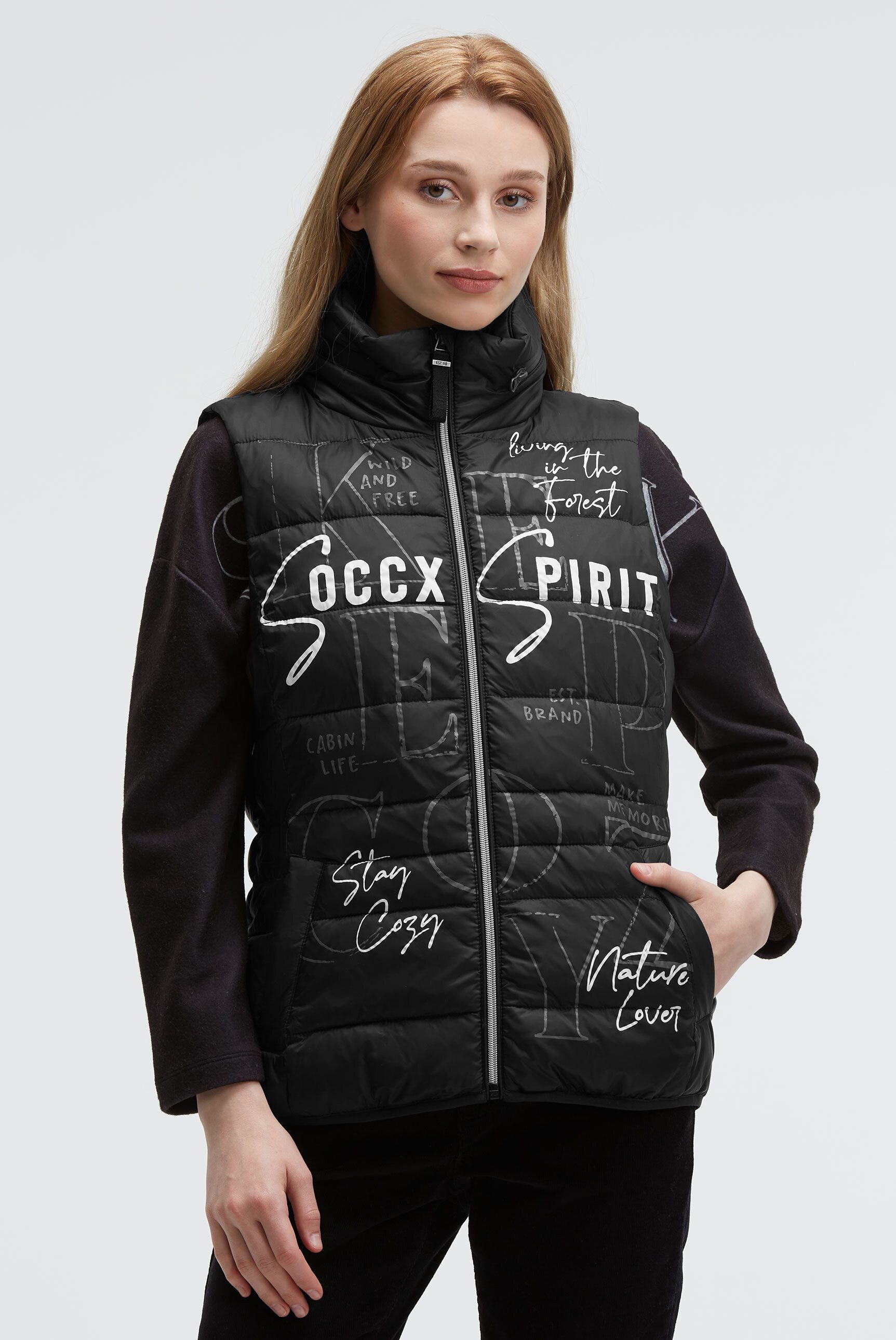 SOCCX Steppweste mit integrierter Kapuze günstig online kaufen