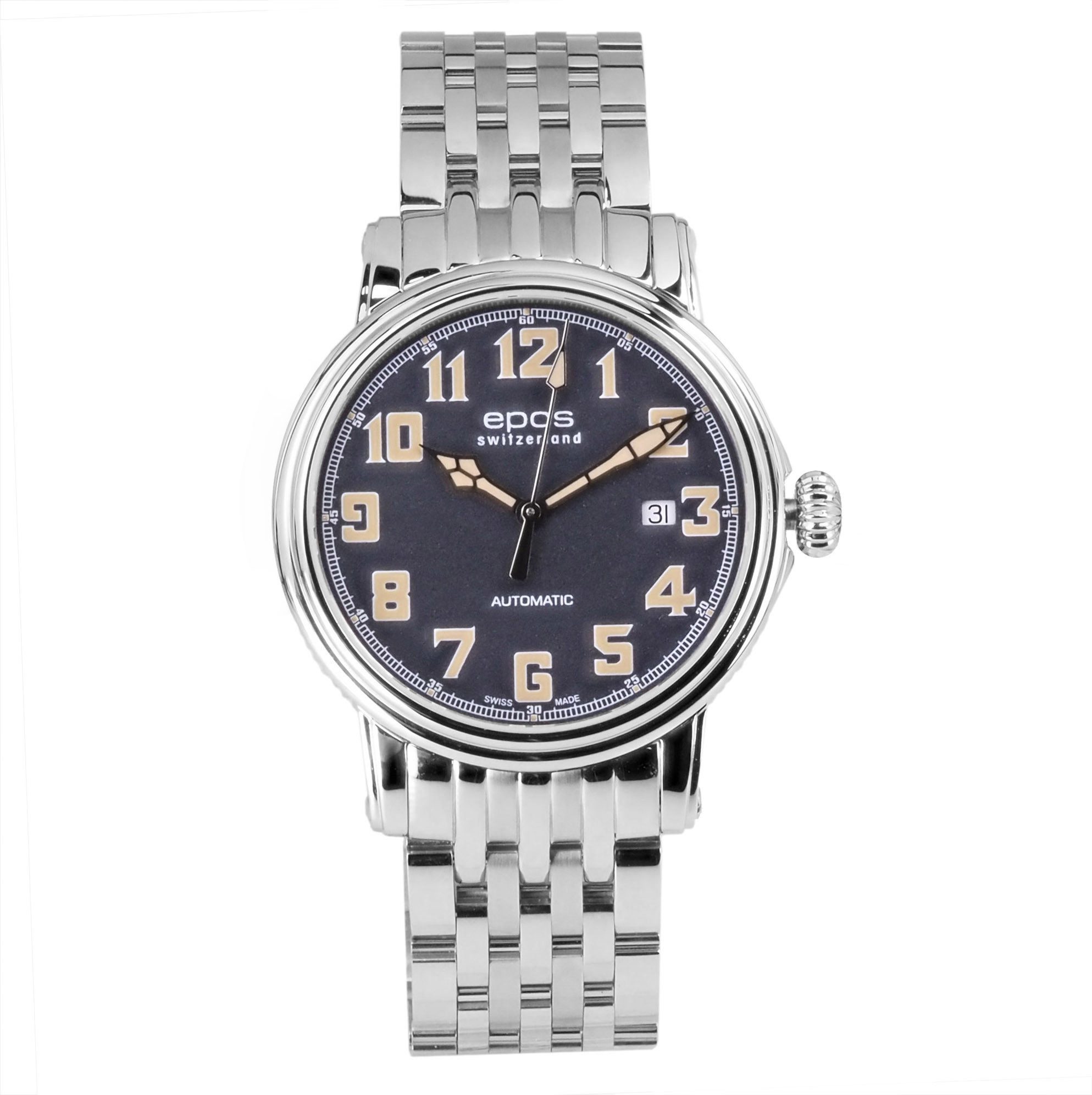 EPOS Schweizer Uhr Automatik 3390.152.20.34.30 Herren Uhr Emotion, Glasboden