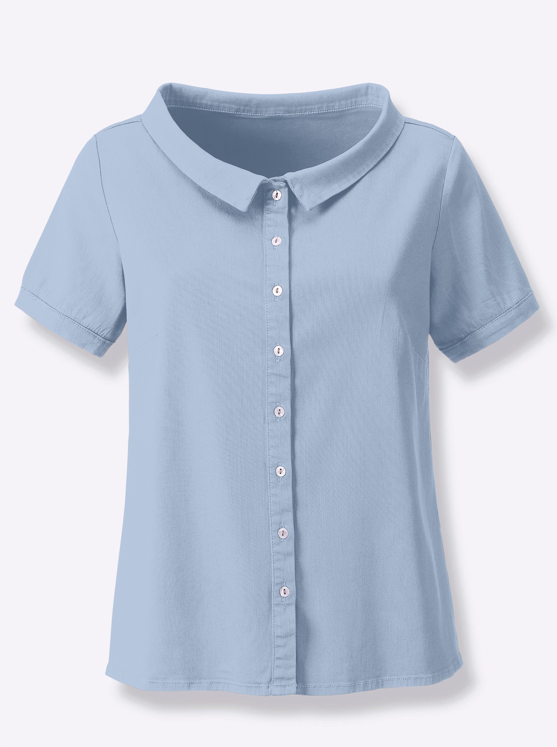 Klassische Bluse Bluse Kurzarm