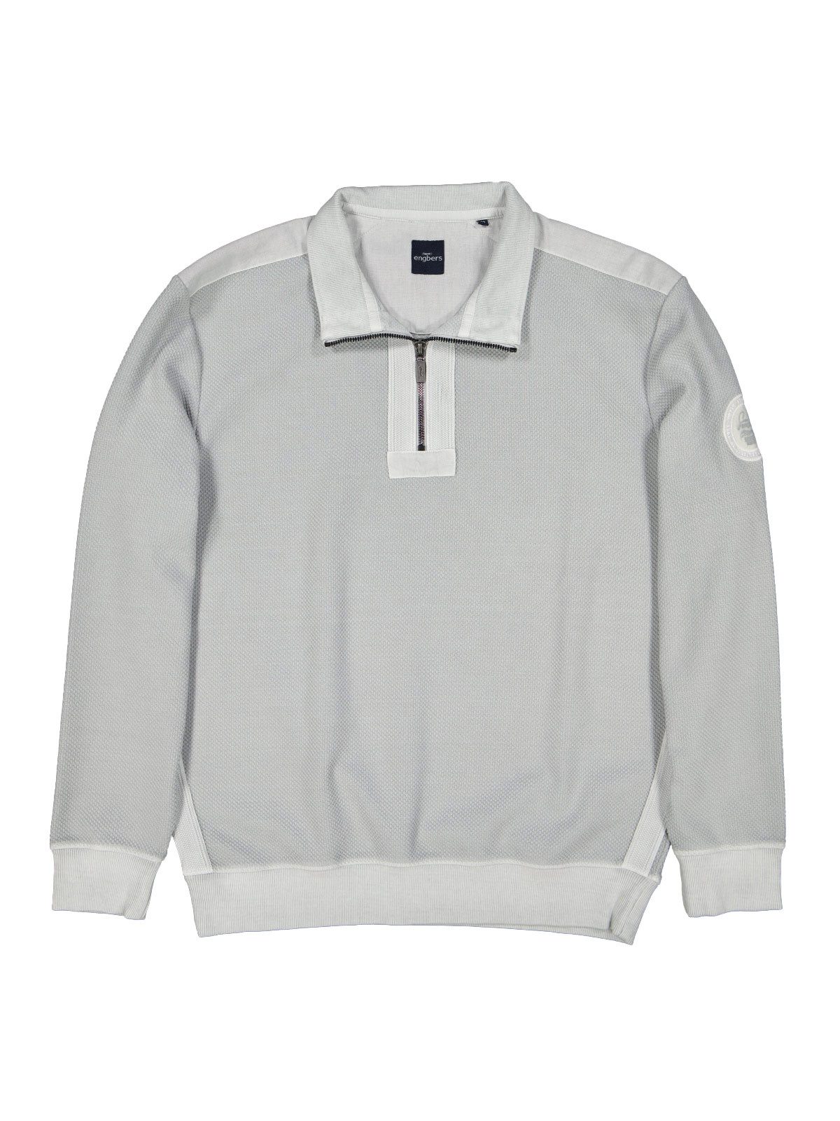 Engbers Sweatshirt Herren Sweatshirt mit Zipper, Hellgrau