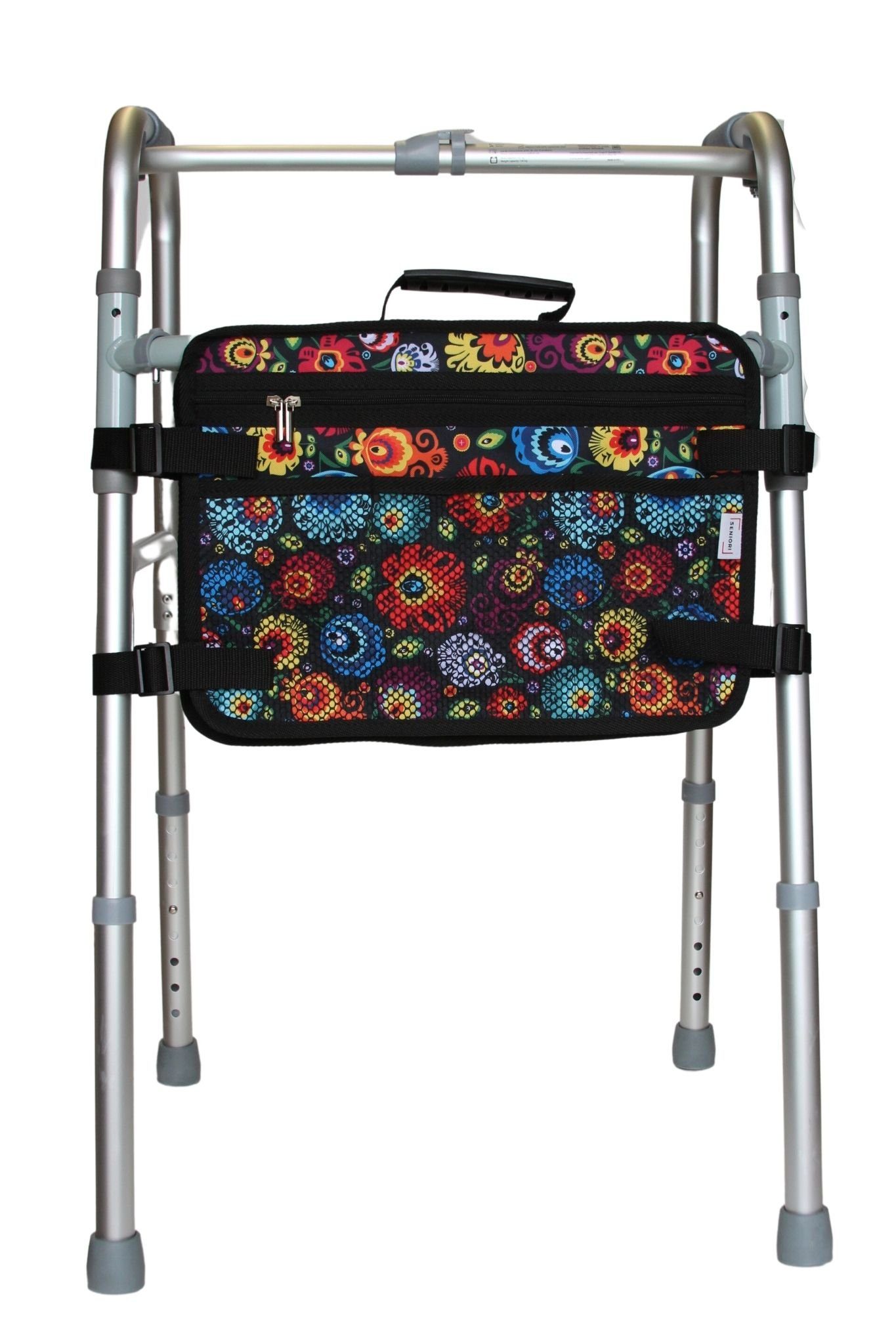 Seniori Taschenorganizer SENIORI Gehhilfe Tasche Tragbarer Organizer für Gehrahmen 9 Fächer, 6. Folklore / II