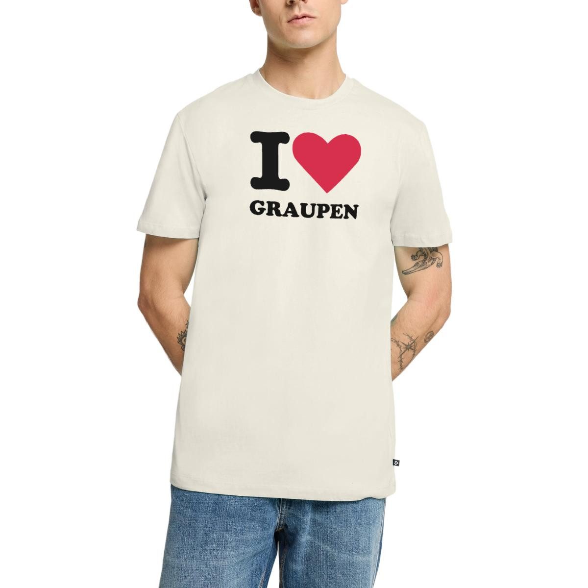 T-Shirt Stromberg Mit Spruch I Love Graupen Männer Premium T-Shirt