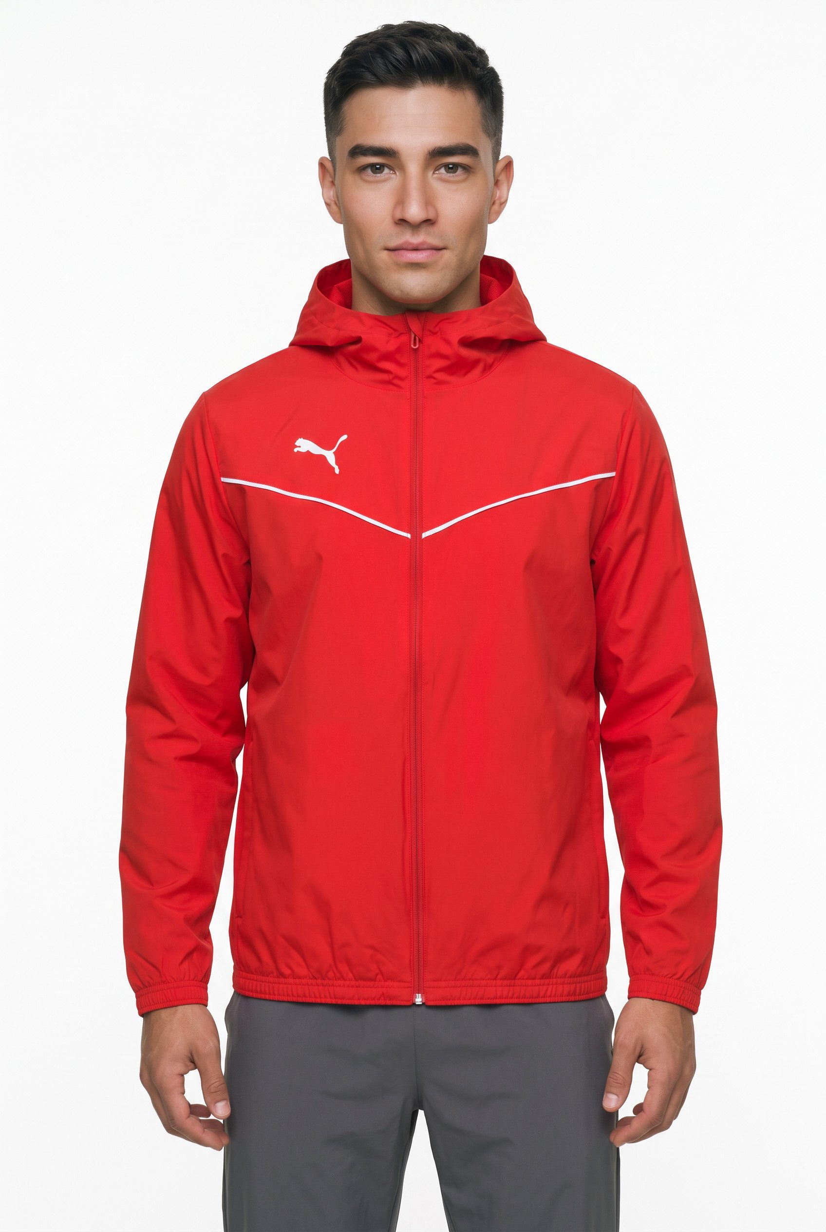 PUMA Allwetterjacke TEAMRISE ALL WEATHER JACKET mit Kapuze, mit Reißverschlusstaschen, Regular Fit