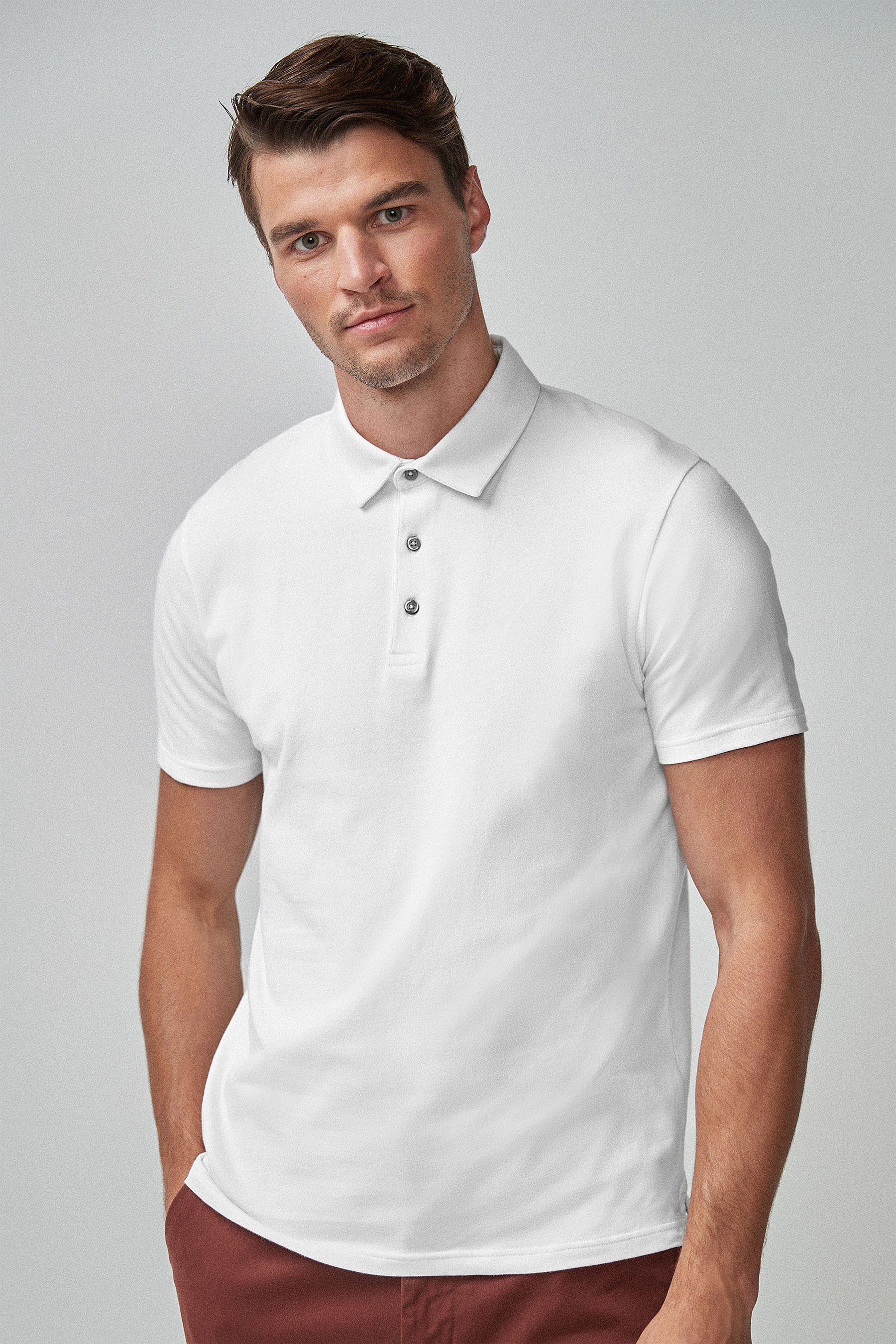 Next Poloshirt (1-tlg) Poloshirt White