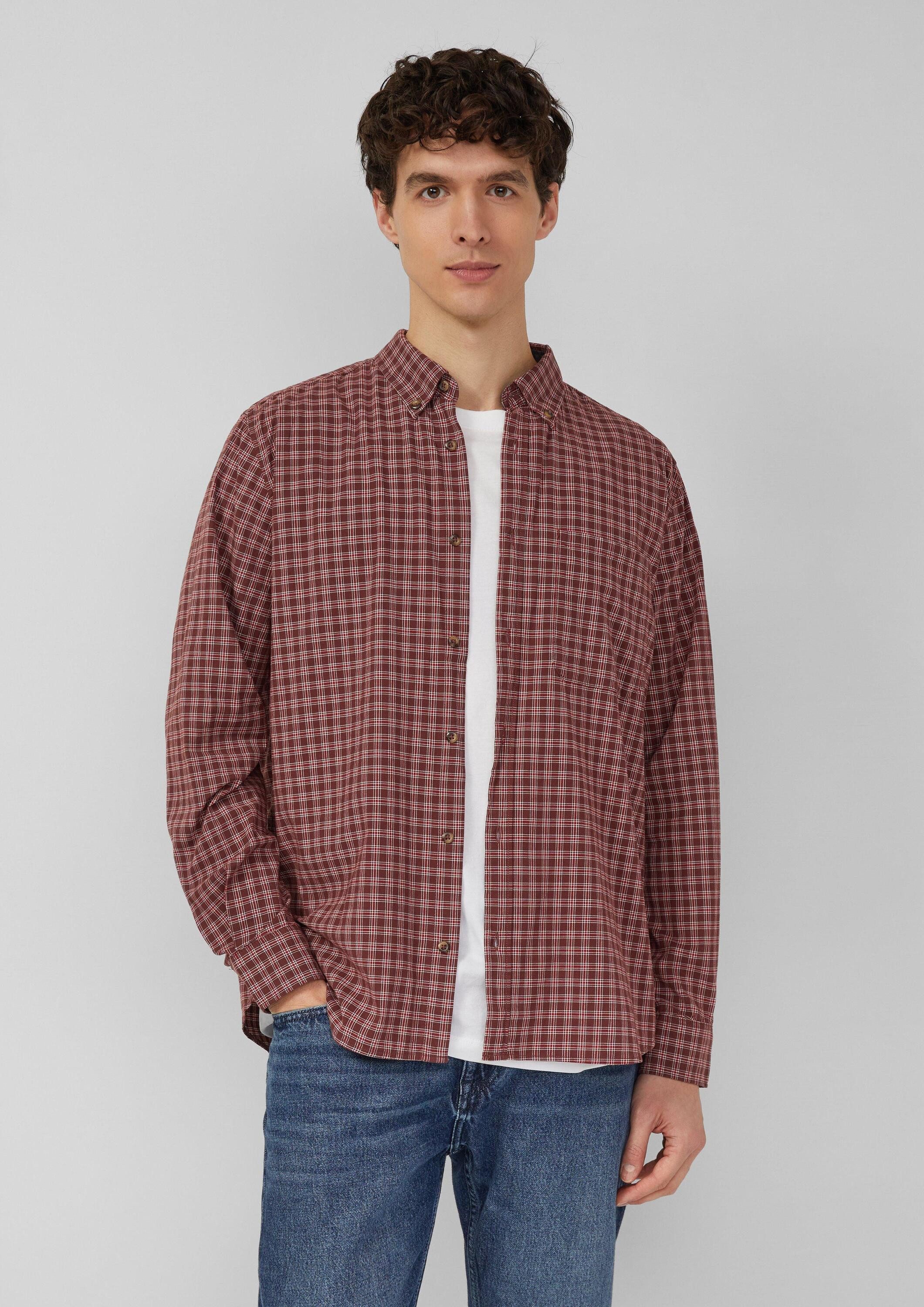 s.Oliver Langarmhemd Hemd Regular Fit: Elastisches Button-Down-Hemd mit Kar günstig online kaufen