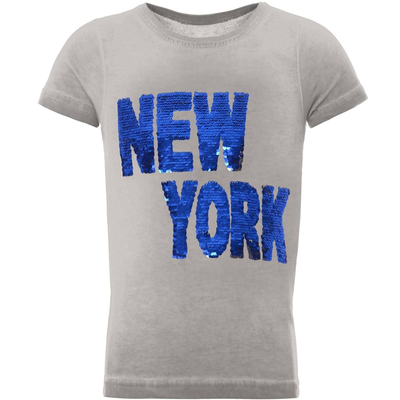 T-Shirt Jungen T-Shirt mit Wende Pailletten Schriftzug