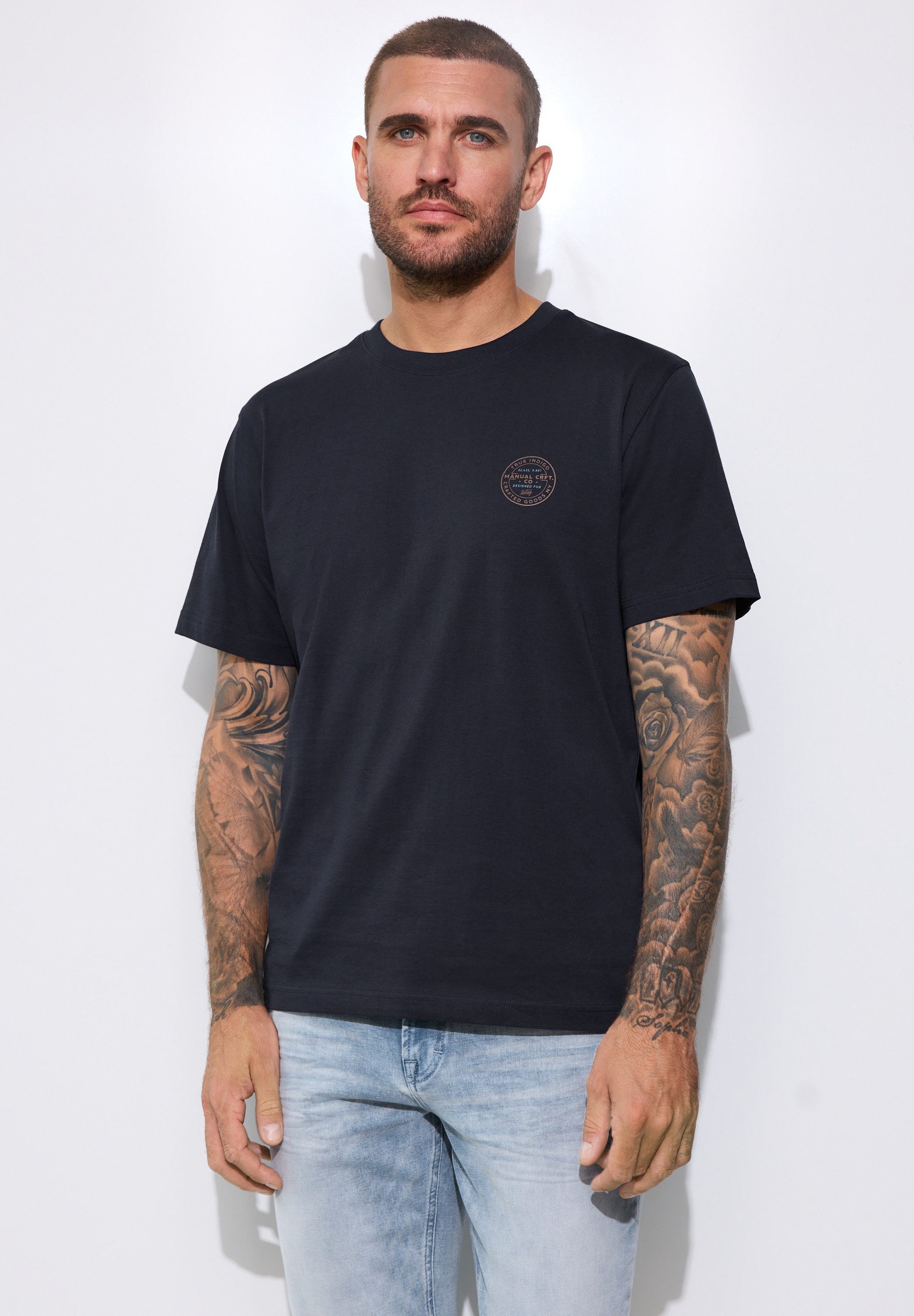 STREET ONE MEN T-Shirt aus reiner Baumwolle