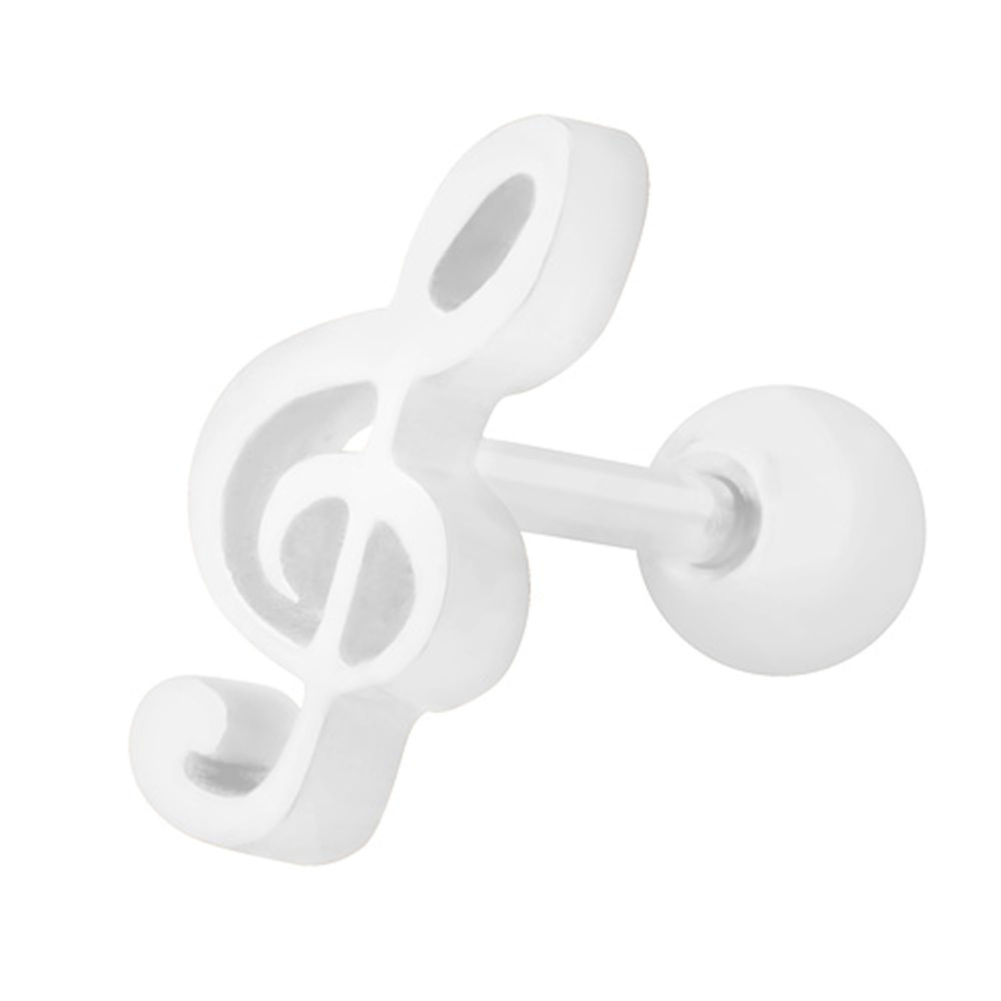 Taffstyle Piercing-Set Piercing Ohr Helix Tragus Notenschlüssel, Chirurgenstahl Ohrpiercing Cartilage Stab Barbell Knorpel Flach Kugel