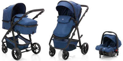 Fillikid Kombi-Kinderwagen »Panther, blau/melange«, mit Babyschale; Kinderwagen