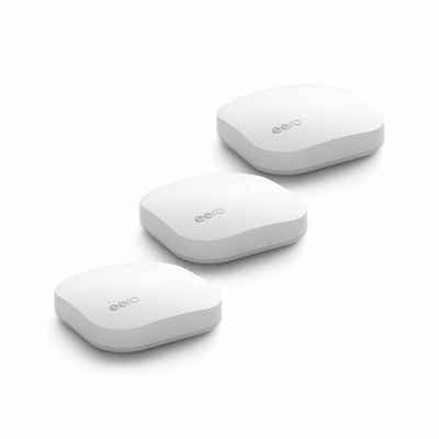 Amazon Amazon eero Pro Wi-Fi System WLAN-Mesh-Router/Extender 3er Set, bis Smart-Home Starter-Set