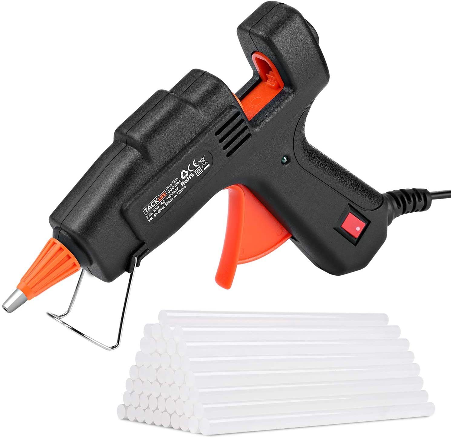 TACKLIFE Heißklebepistole Mini Heißklebepistole 20W 50EVA Klebestifte
