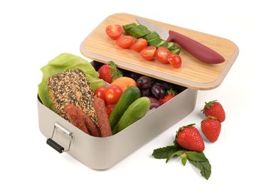 TROIKA Lunchbox Lunch-Box XL mit Bügelverschluss BAMBUS BOX XL