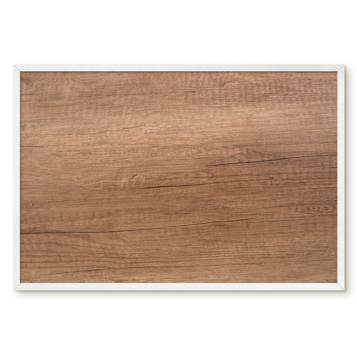Tulup Magnettafel Magnettafel mit Rahmen für Küche Wohnzimmer und Büro, Holzstruktur, Braun