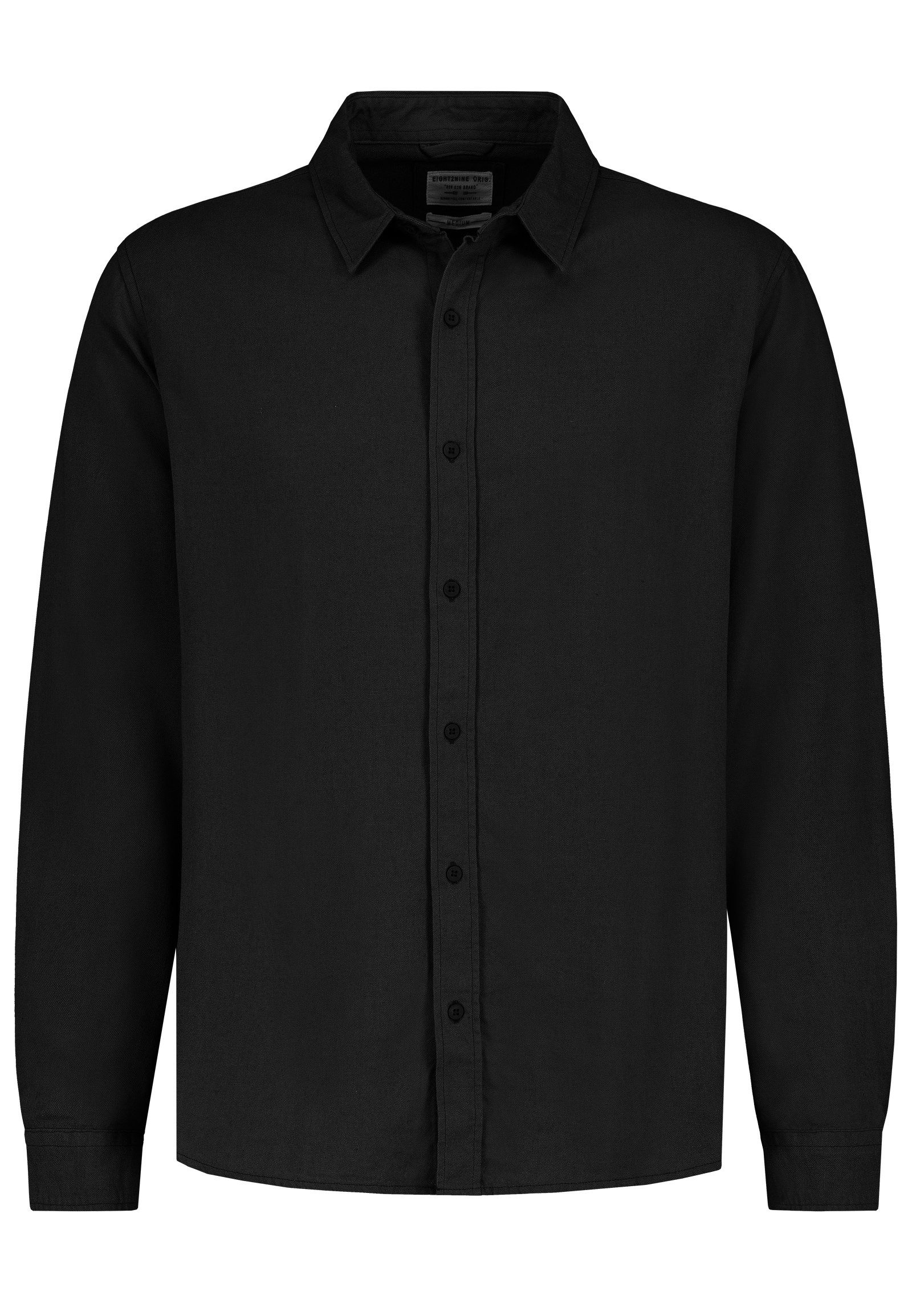 Eight2Nine Langarmhemd Langarm Button Down Einfarbig Kentkragen Casual (1-tlg) H74511M11129_L/S Shirts