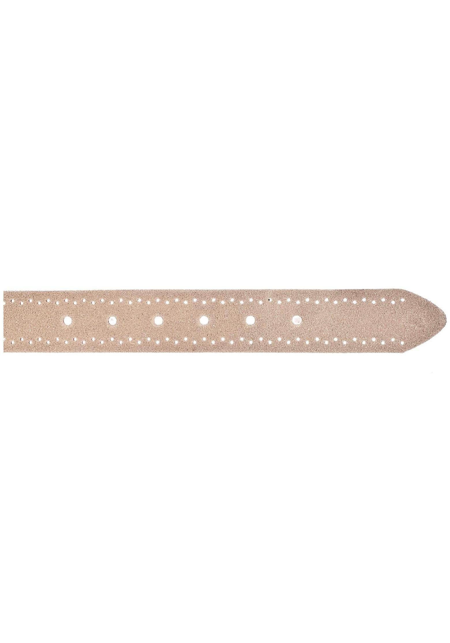 Rindsleder genarbtes beige mit Lochstanzung Ledergürtel MUSTANG Robustes,