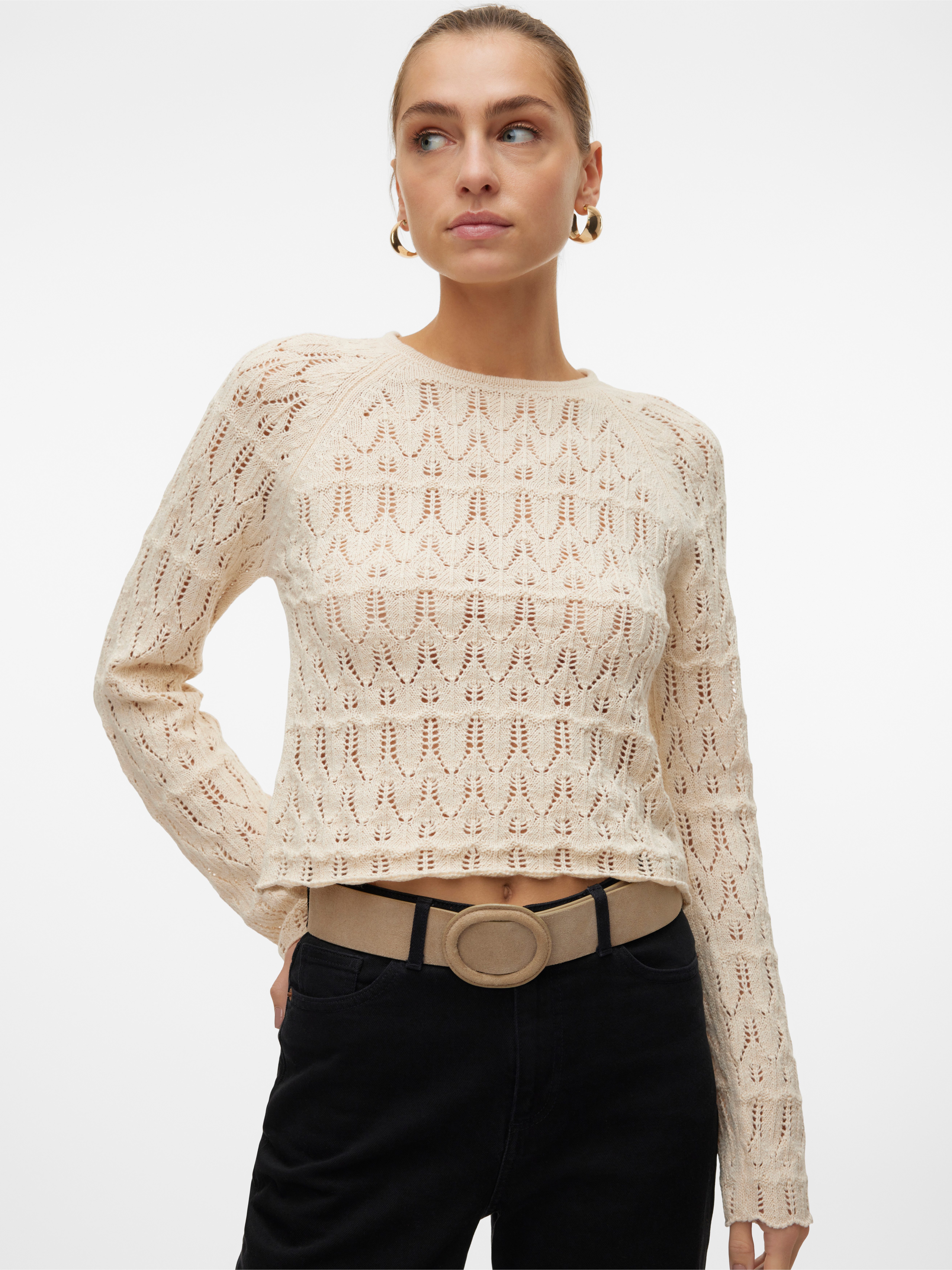 Vero Moda Strickpullover VMNEWFABIENNE LS O-NECK PULLOVER NOOS im hochwerti günstig online kaufen