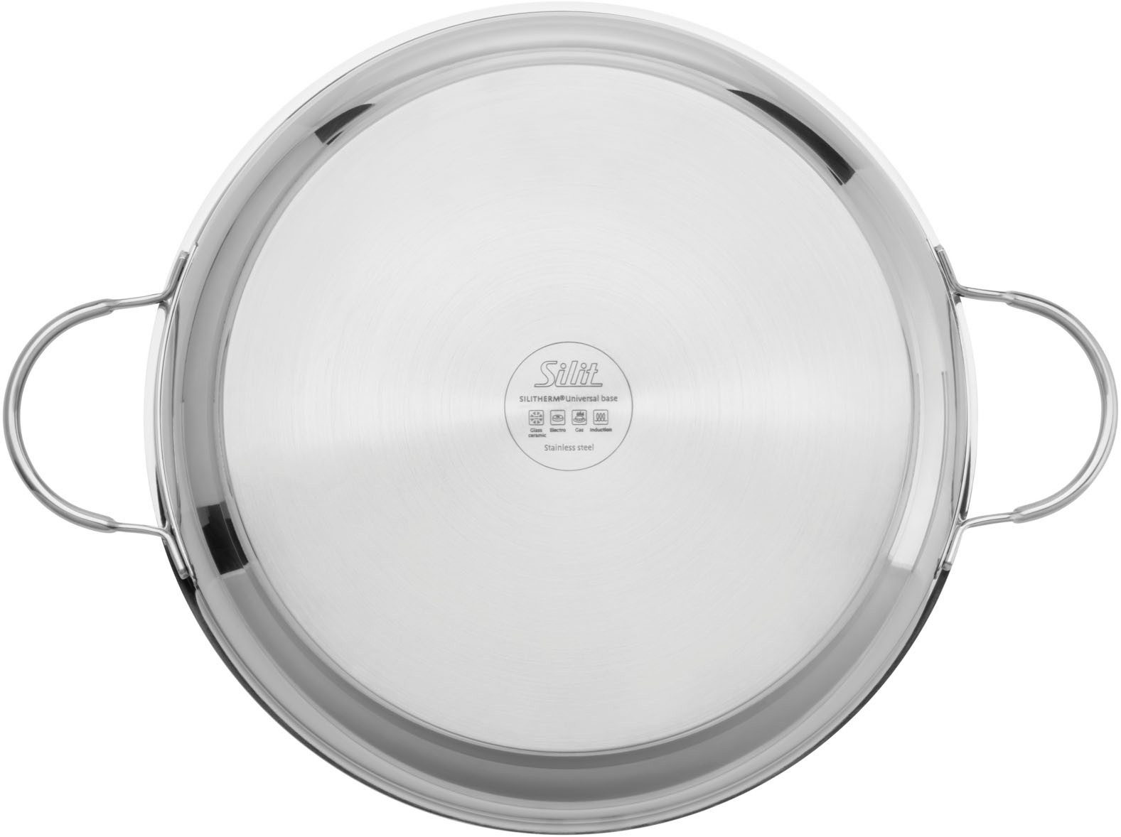 Silit Bratpfanne Calabria 32 cm, Induktion, mit PFTE-Antihaftbeschichtung, Cromargan® Edelstahl Rostfrei 18/10 (1-tlg), Edelstahlgriff, für alle Herdarten geeignet, backofenfest