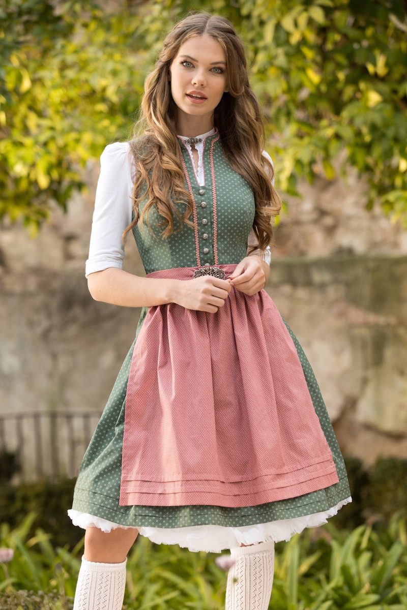 MARJO Dirndl Midi Dirndl 2tlg. - DALIDA - moos mehr