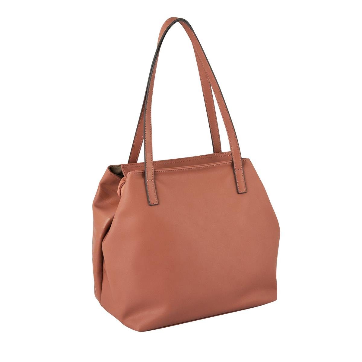 TOM TAILOR Handtasche Tom Tailor MIRI STRIPE PRINT, XL Reißverschlusstasche L, altrosa