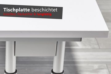 bümö Schreibtisch Serie-Z - Arbeitshöhe: höhenverstellbar, Quadrat: 80 x 80 cm - Dekor: Ahorn - Gestell: Graphit