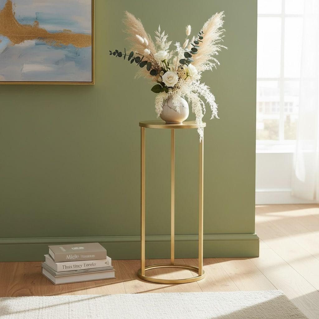 DanDiBo Blumenhocker Metall Gold Rund 50-70 cm Blumenständer 96510 – Bild 5 von 5