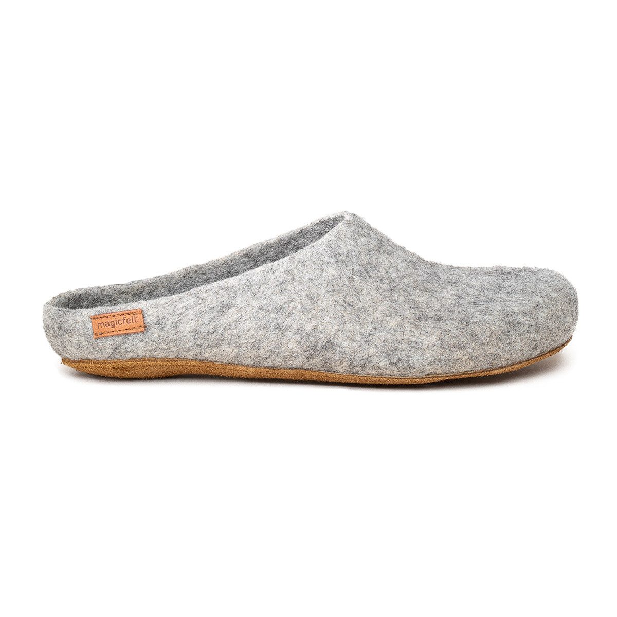 Magicfelt Filz Pantoffel (1-tlg) Pantoffeln - Aus 100% reiner Gottlandschafwolle, Mit Ledersohle