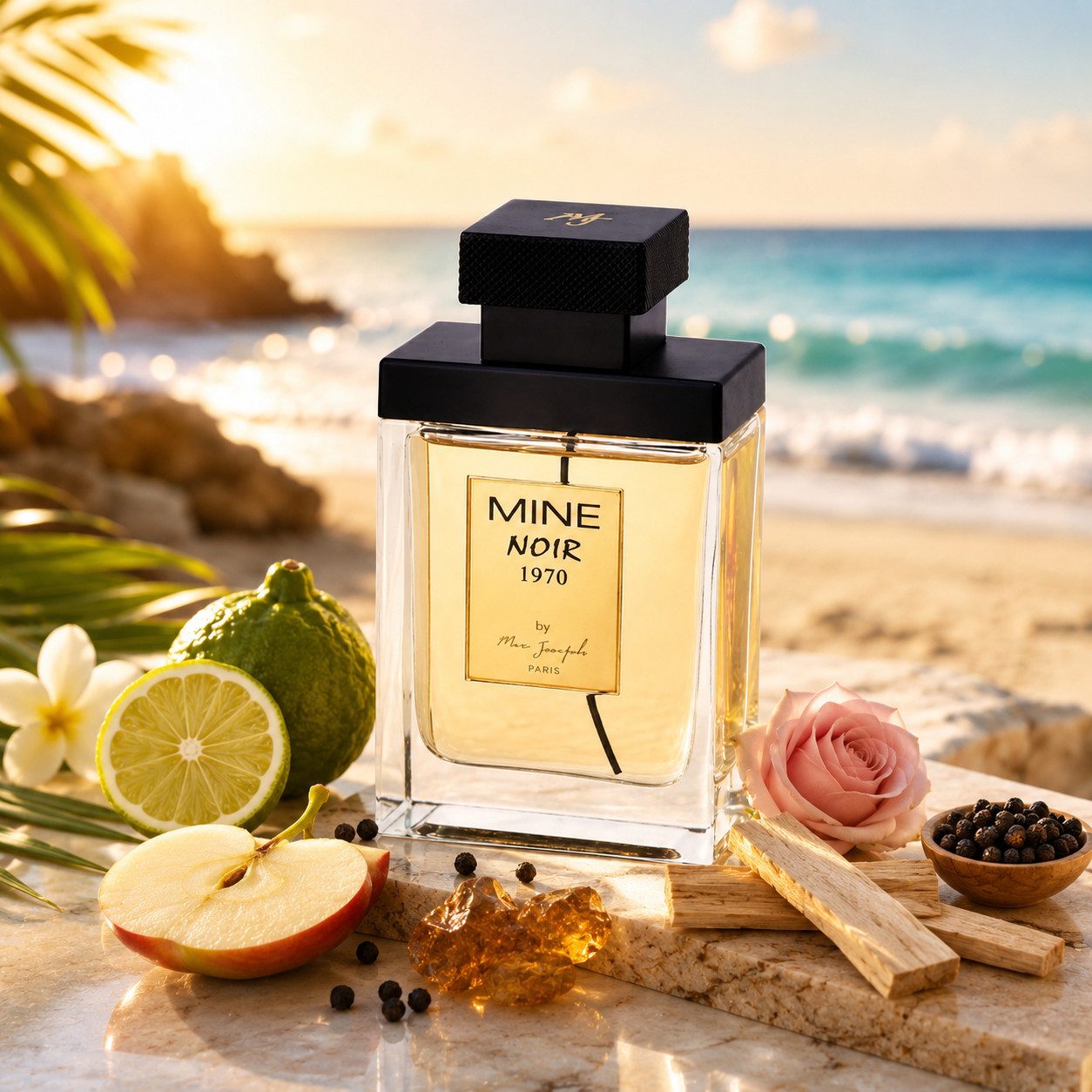 Marc Joseph Paris Eau de Parfum MINE NOIR PARIS 1970 Herrenduft, Blumig, Aquatisch, Holzig, e100 ml, Hergestellt in Paris, Langanhaltend Herrenduft, Verführerisch