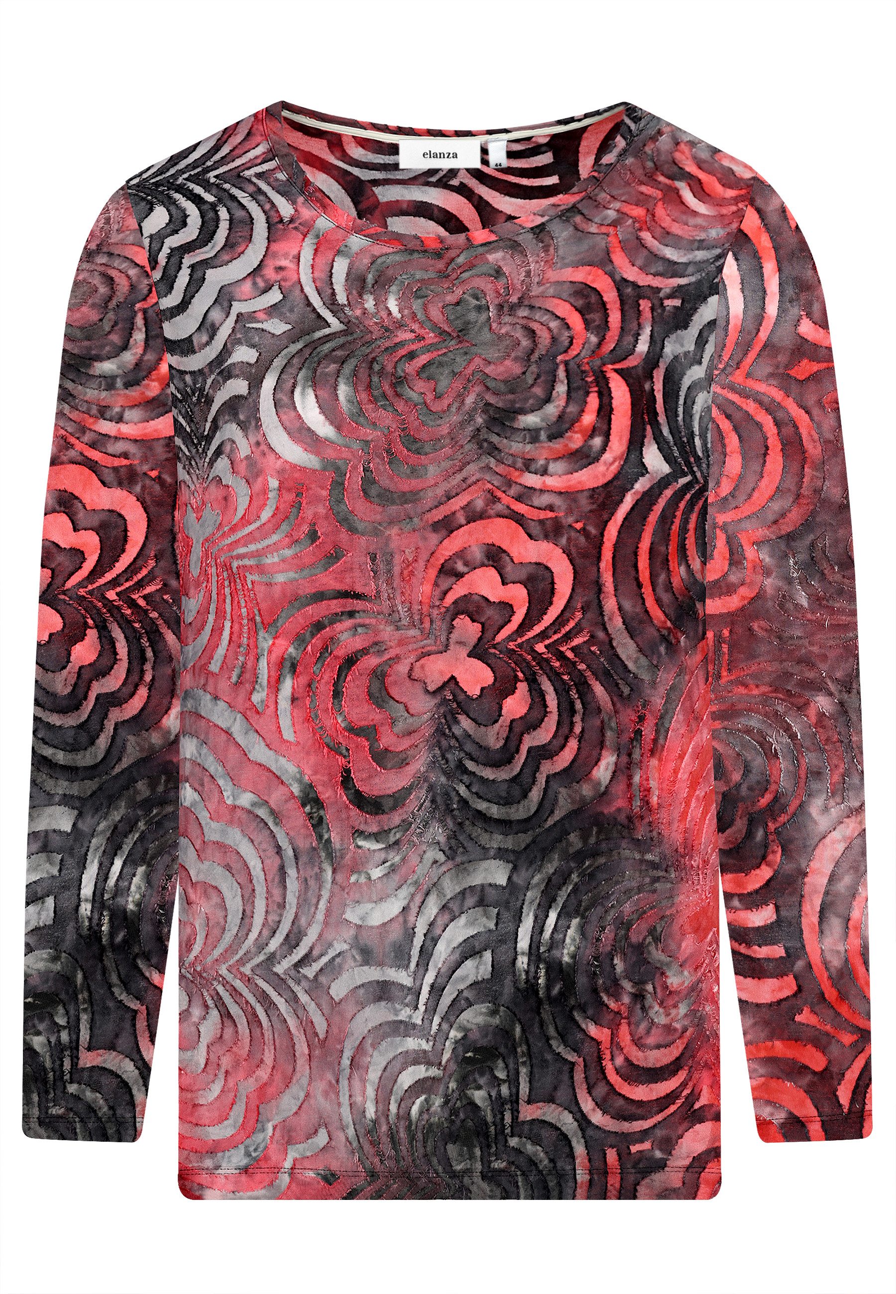 elanza T-Shirt Shirt mit Blütenmuster in günstig online kaufen