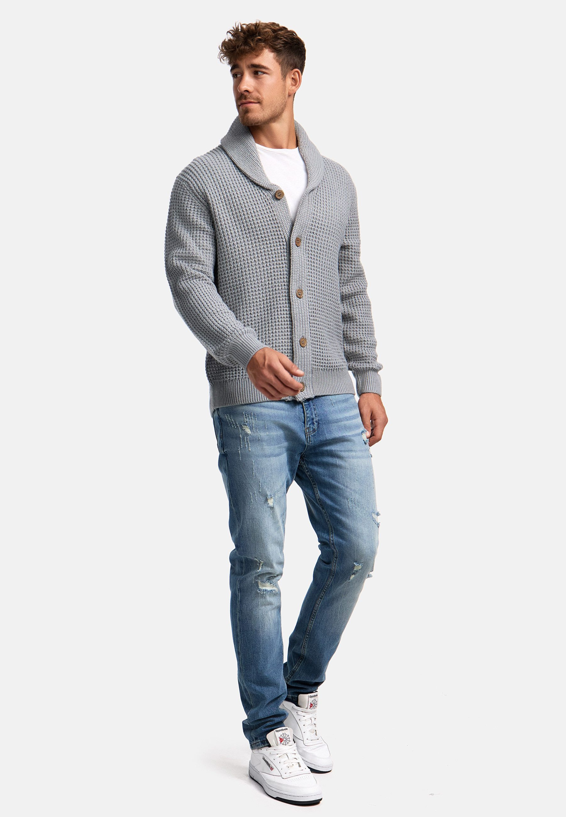 Indicode Strickjacke Herren INBrandox Herrenstrickjacke