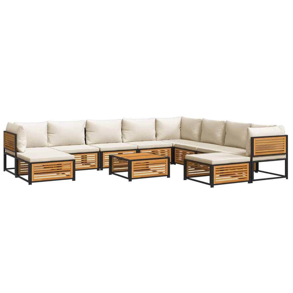 vidaXL Gartenlounge-Set 11-tlg. Garten-Sofagarnitur mit Kissen günstig online kaufen