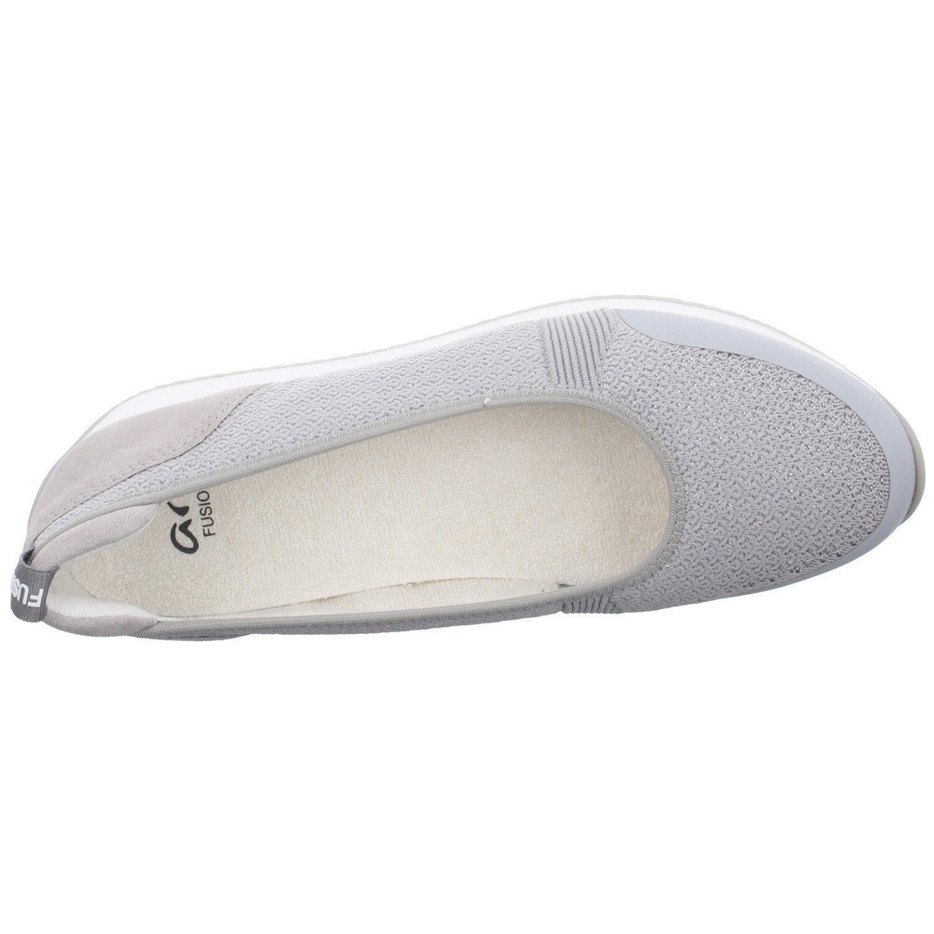 Ballerina Leder-/Textilkombination Fusion 4 PEBBLE,PEBBLE-SILBER Porto Schuhe Ballerina Ara Ballerinas