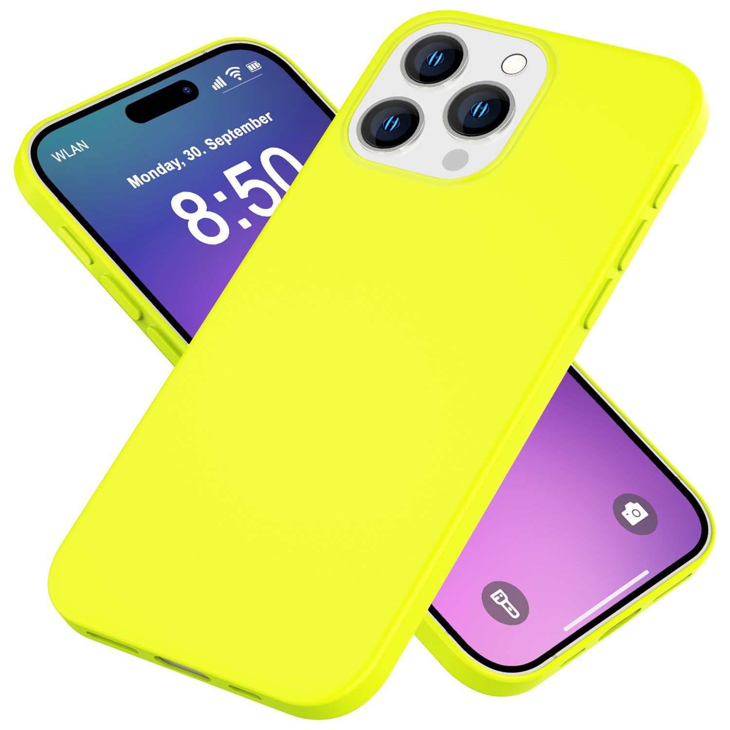 Nalia Smartphone-Hülle Apple iPhone 16 Pro Max 17,5 cm (6,9 Zoll), Neon Silikon Hülle / Bunte Farben / Slim Case / Anti-Fingerprint Cover