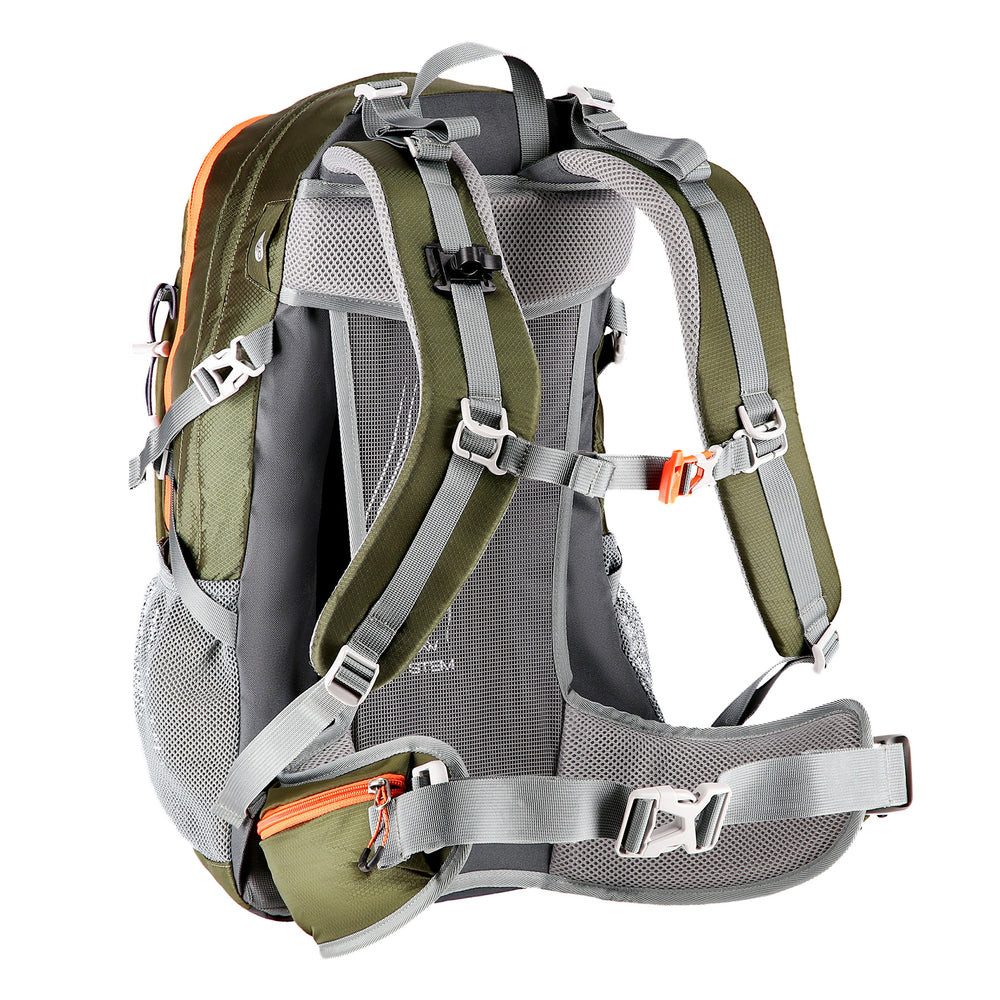 NILS CAMP Trekkingrucksack Wanderrucksack Tourenrucksack Gebirgsrucksack (Spar-Set, 1-tlg., 54 x 32 x 18 cm), 40 l, Stahlgestell, Regenhülle, 6 RV-Taschen – Bild 4 von 5