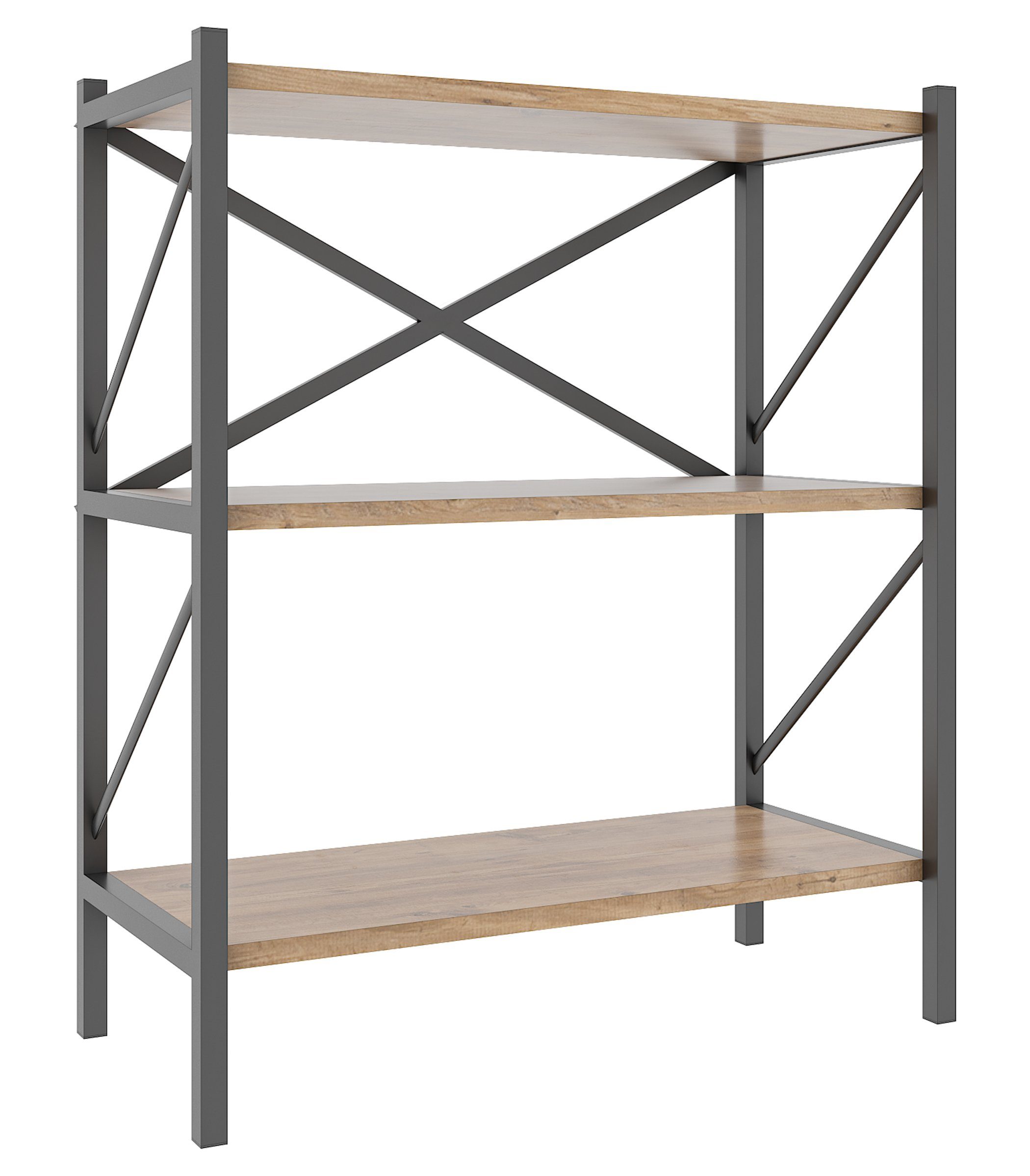 VCM Standregal Holz Metall Stand Regal günstig online kaufen