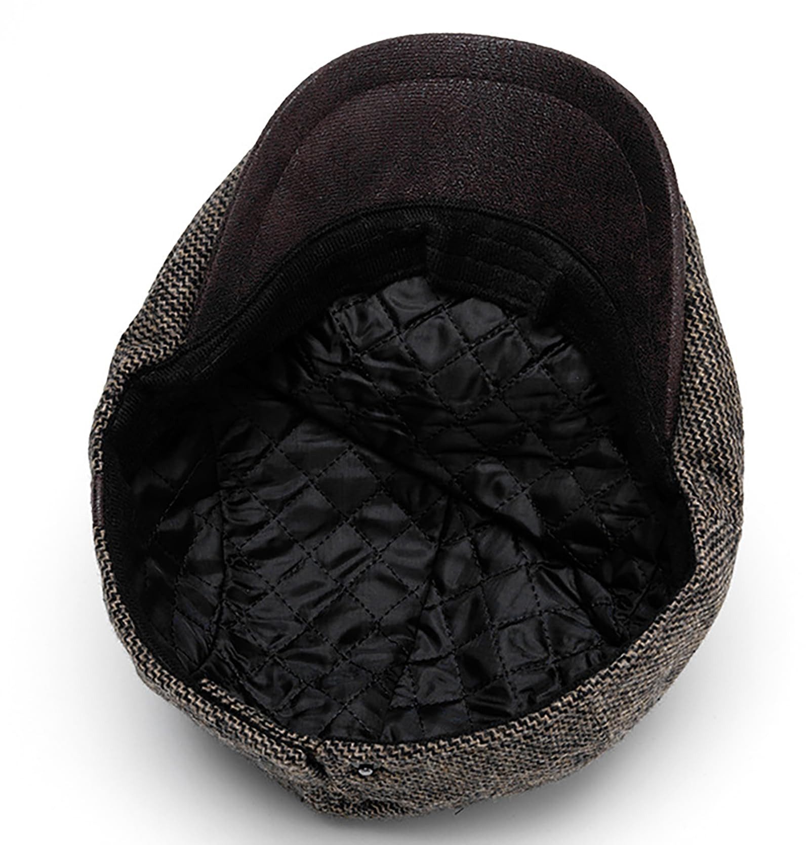 nsihing Flat Cap Schiebermütze Herren Wolle Verstellbare Newsboy Flatcap Barett Klassische Baskenmützen und Schirmmütze im 1920er Gatsby Stil. – Bild 5 von 5