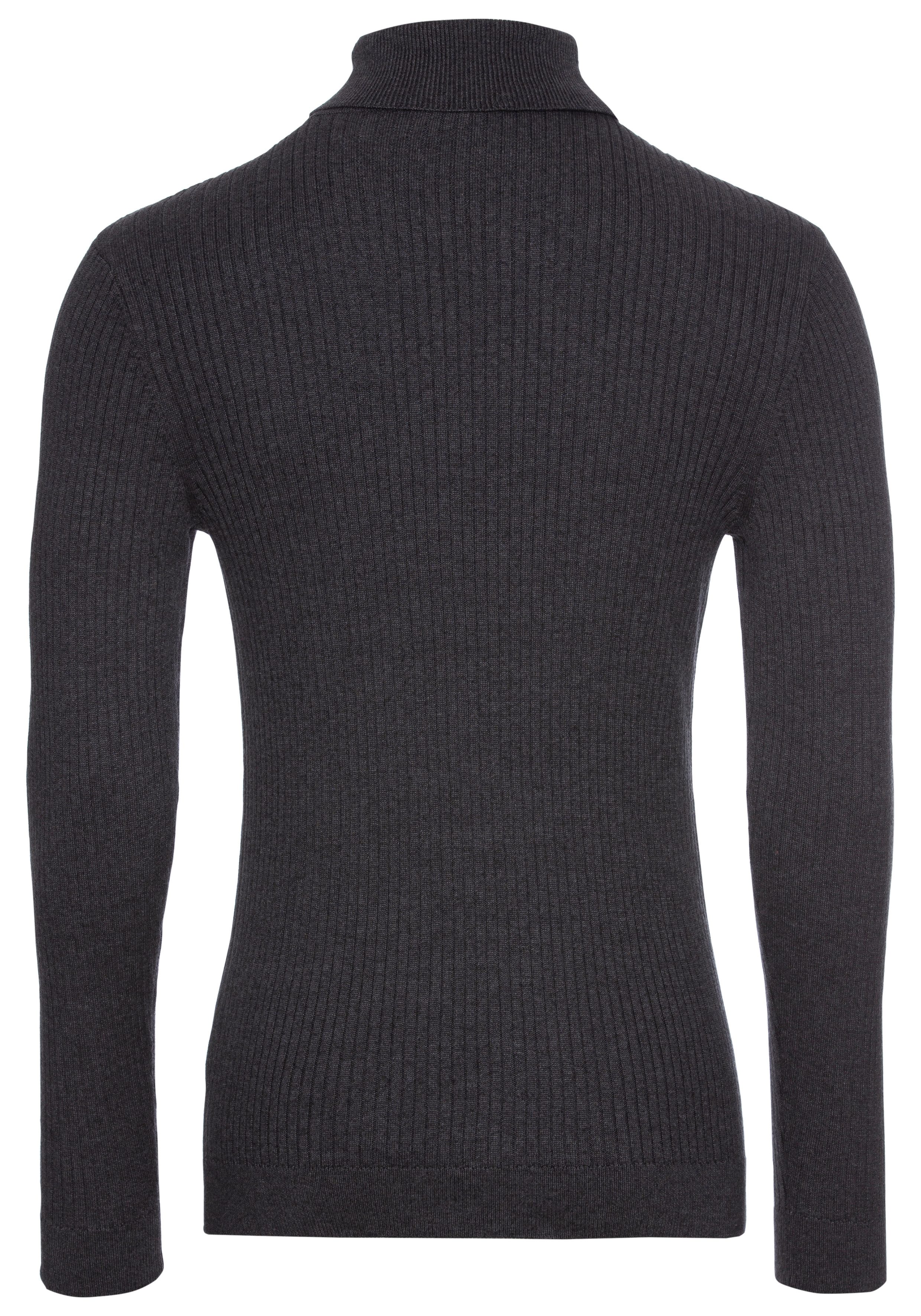 Bruno Banani Rollkragenpullover in Rippenqualität