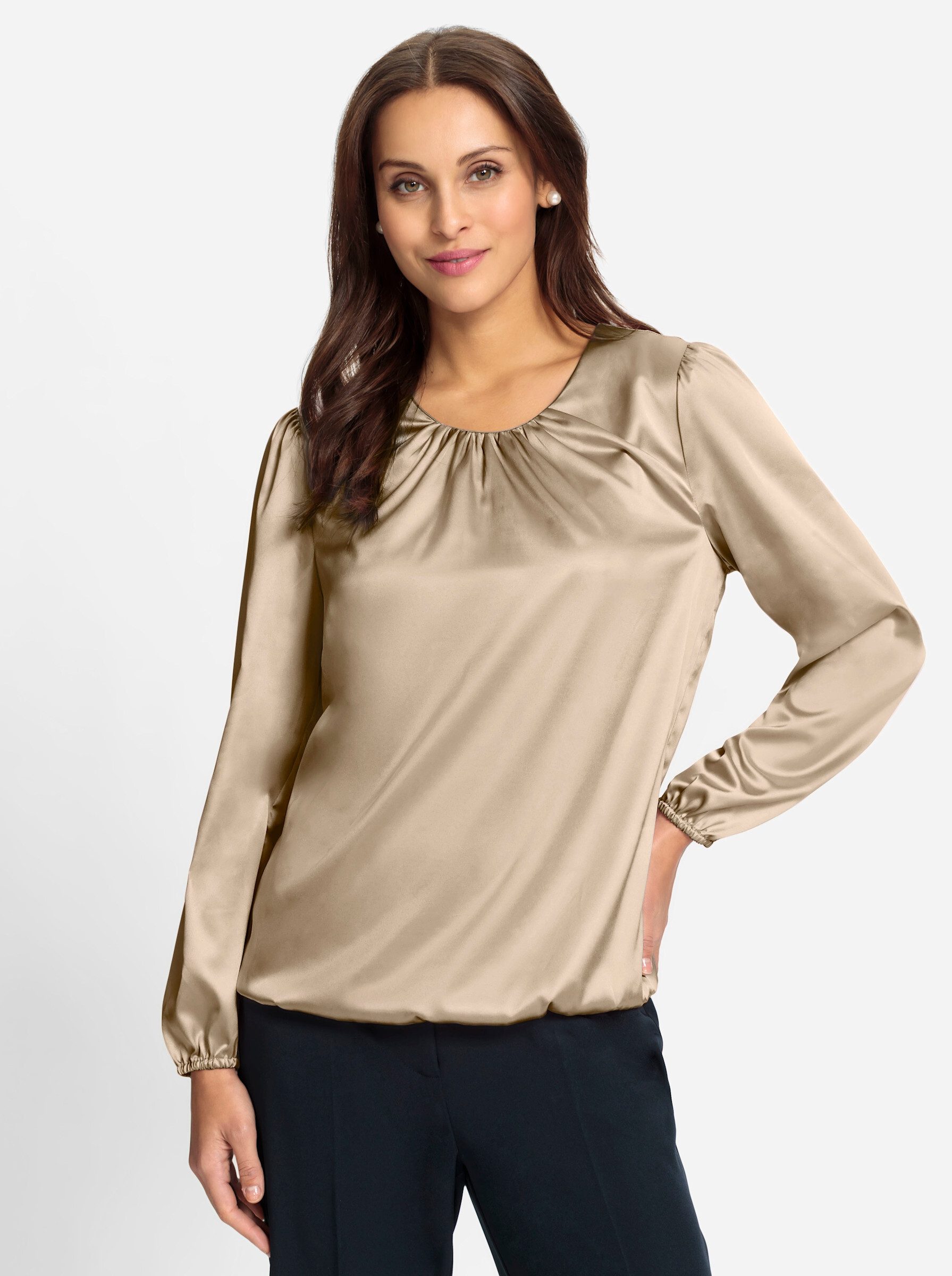 Klassische Bluse Satinbluse