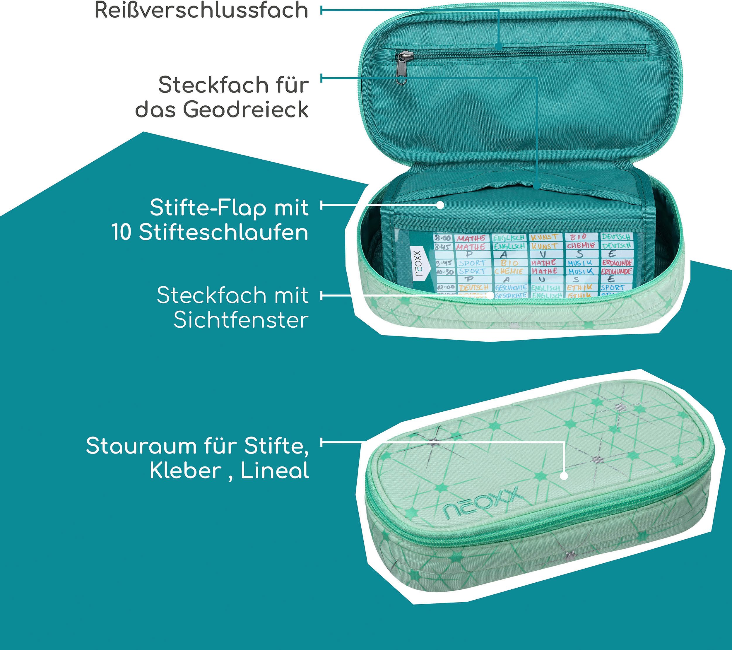 neoxx Schreibgeräteetui Schlamperbox, Jump, teilweise aus recyceltem Material