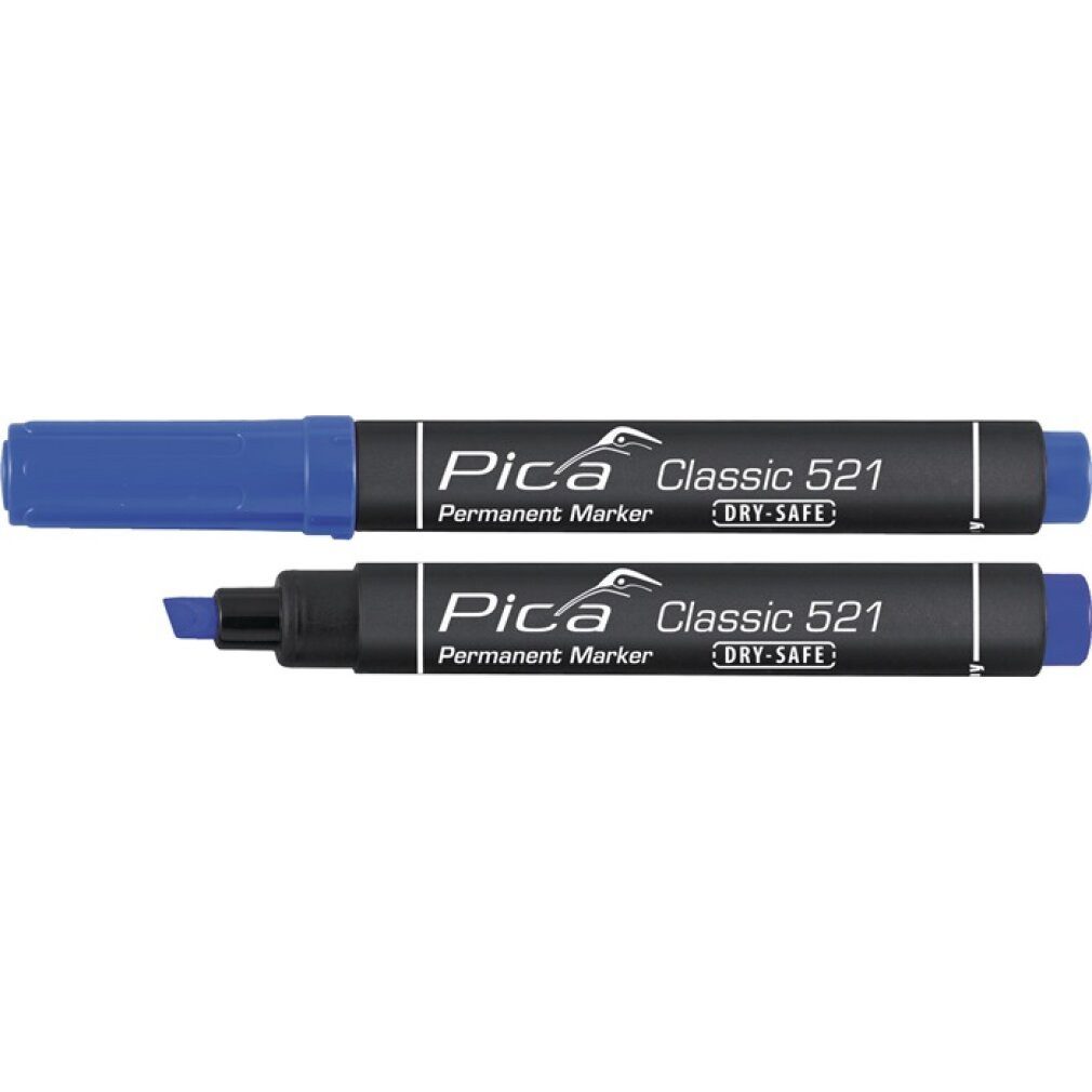 Pica-Marker Marker Pica Classic Permanentmarker, Keilspitze 2-6mm, blau