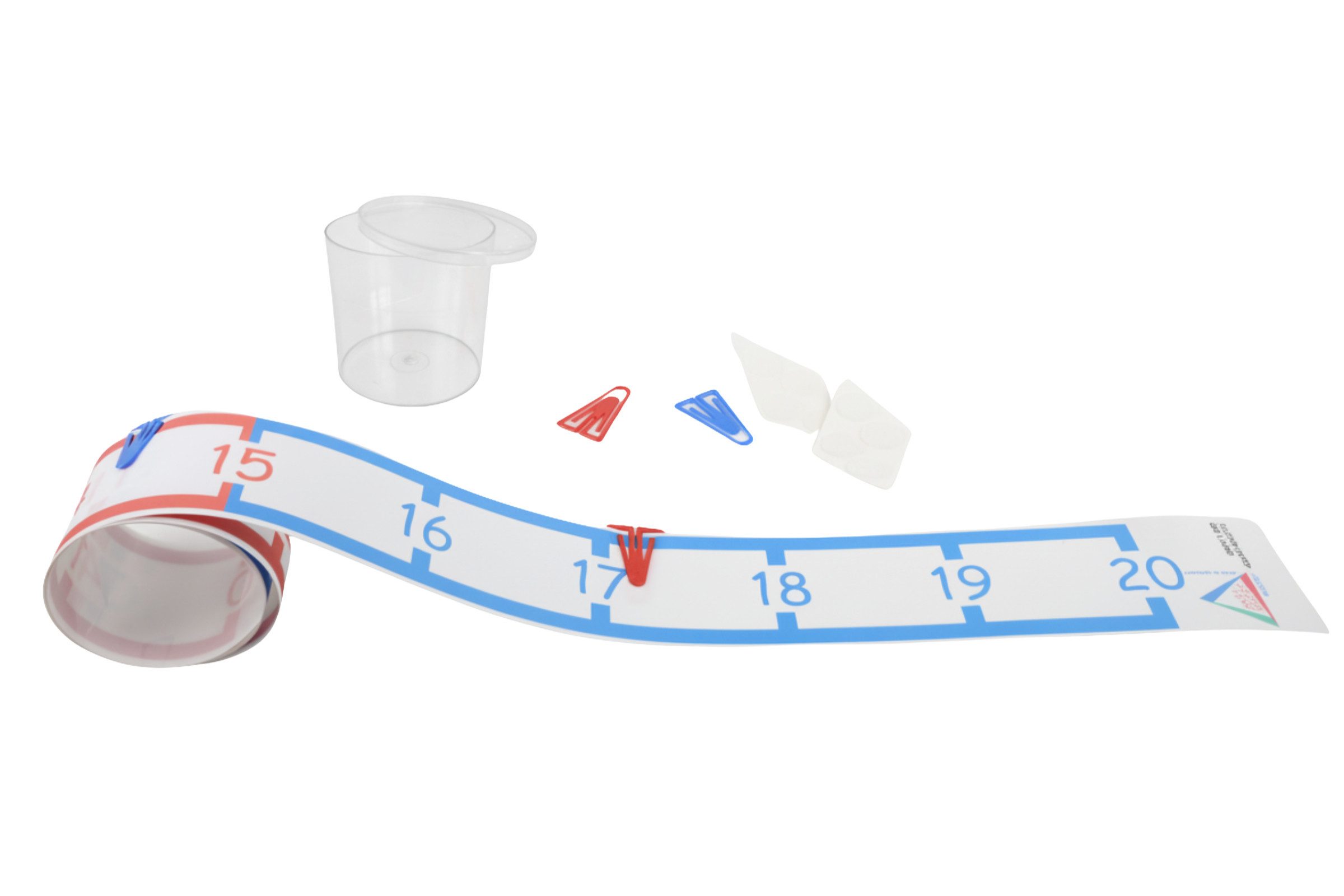 Wissner® aktiv lernen Lernspielzeug Zahlenstrahl - Rechenband (1-20 Schreibschrift) 2m lang, RE-Plastic® (6-St), RE-Plastic®