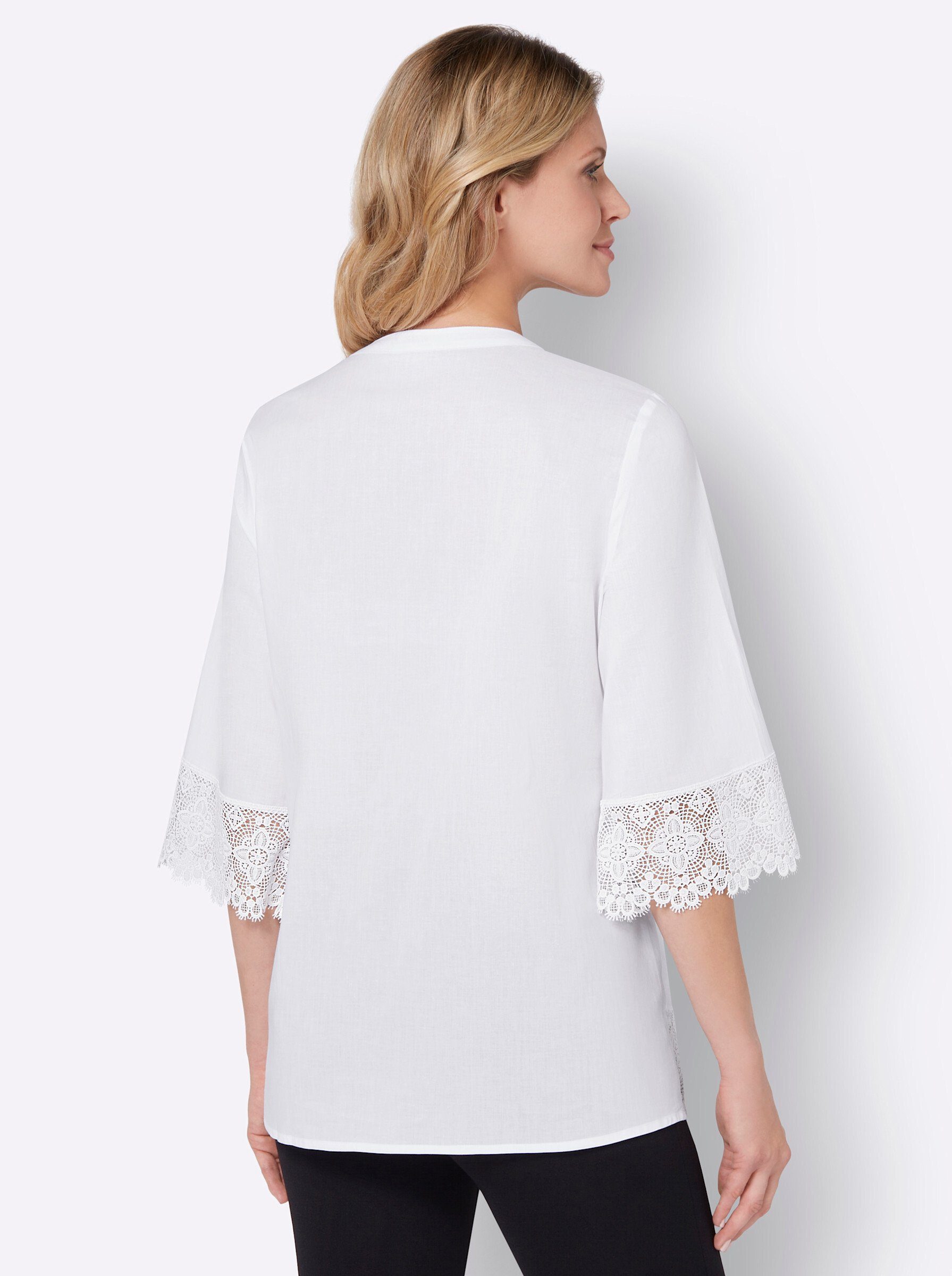 Sieh an! Klassische Bluse Spitzen-Bluse günstig online kaufen